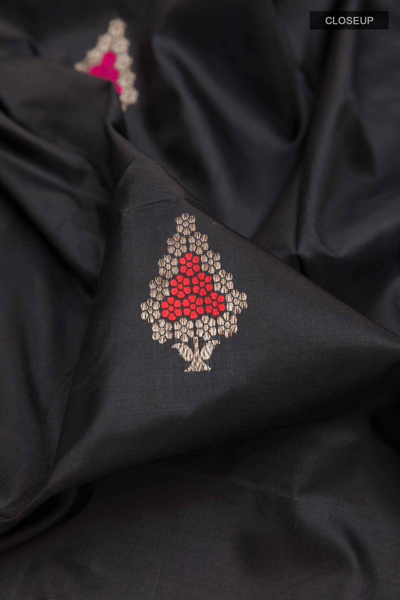 Black Banarasi Silk Saree