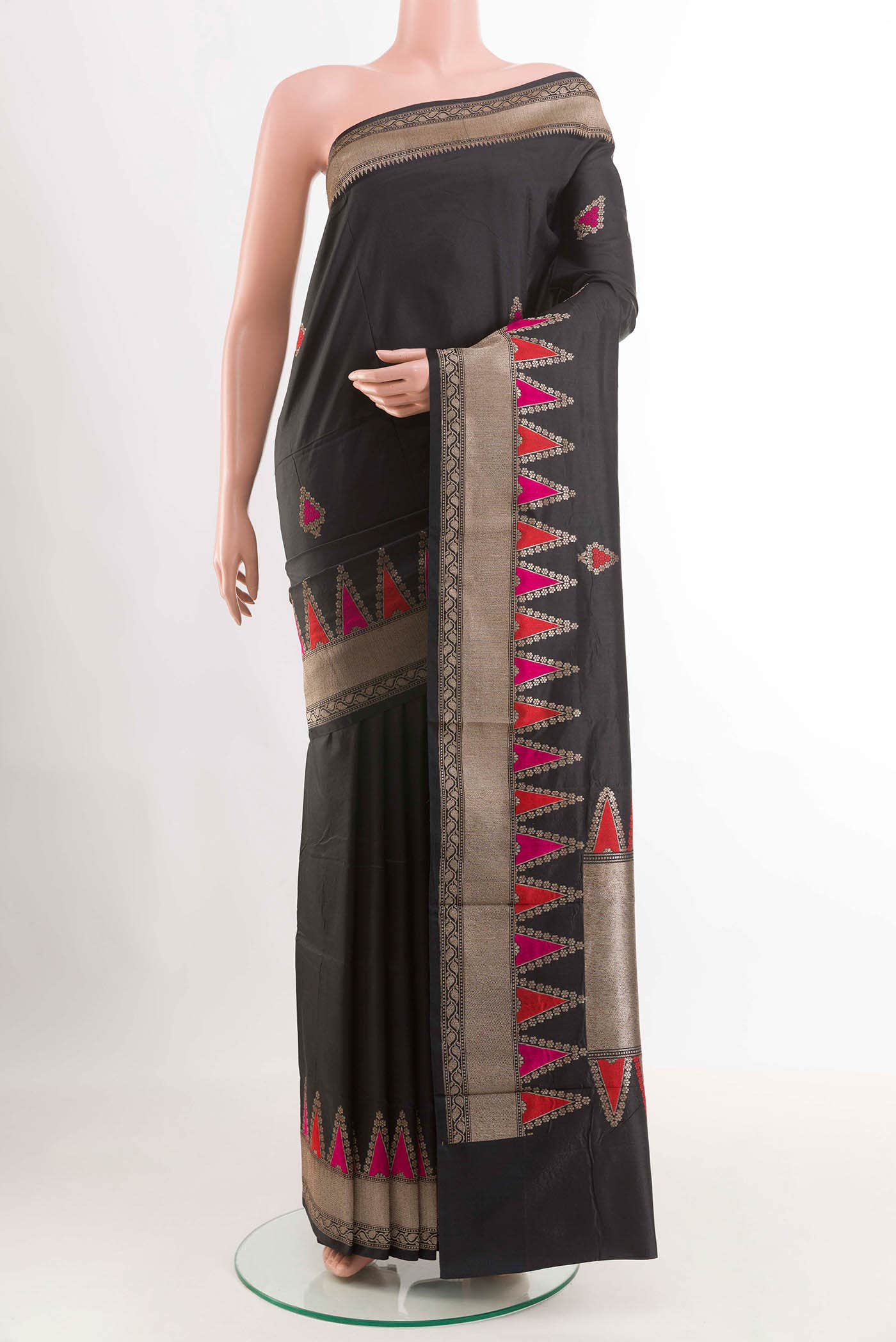 Black Banarasi Silk Saree