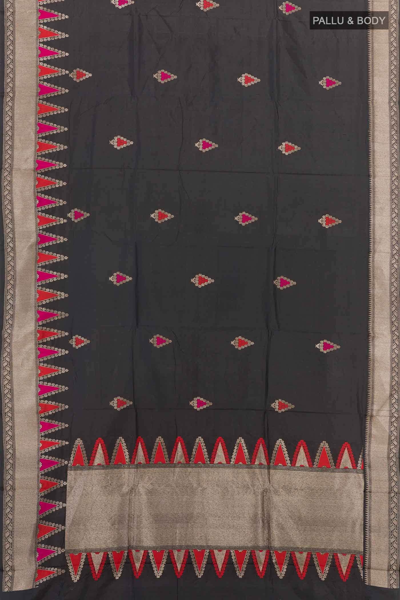 Black Banarasi Silk Saree
