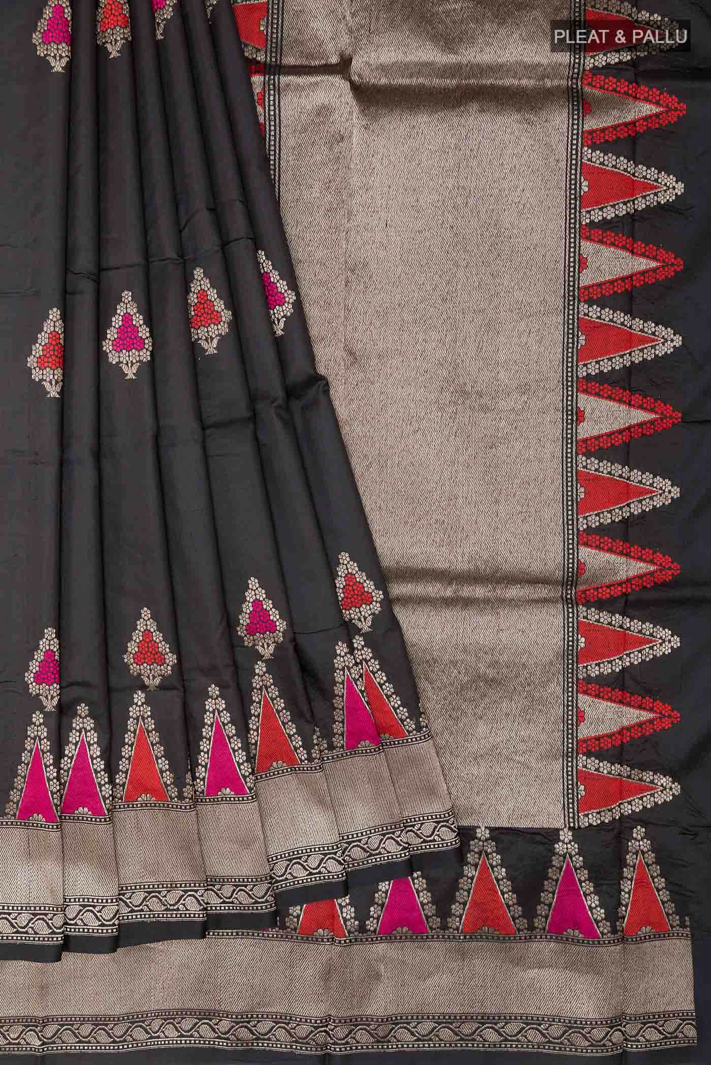 Black Banarasi Silk Saree