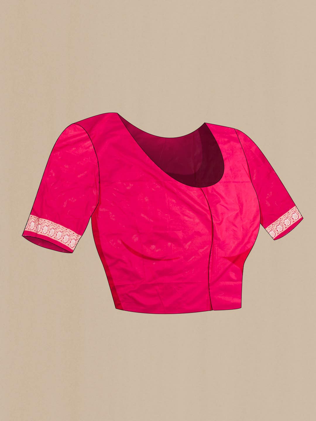 Rani Pink Banarasi Silk Saree