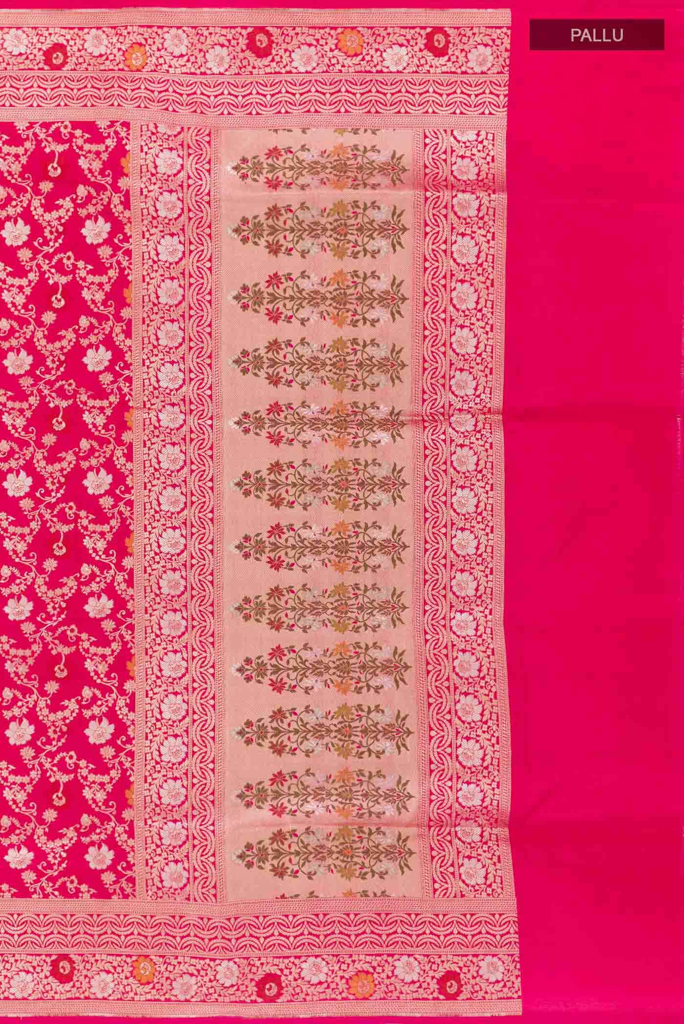 Rani Pink Banarasi Silk Saree