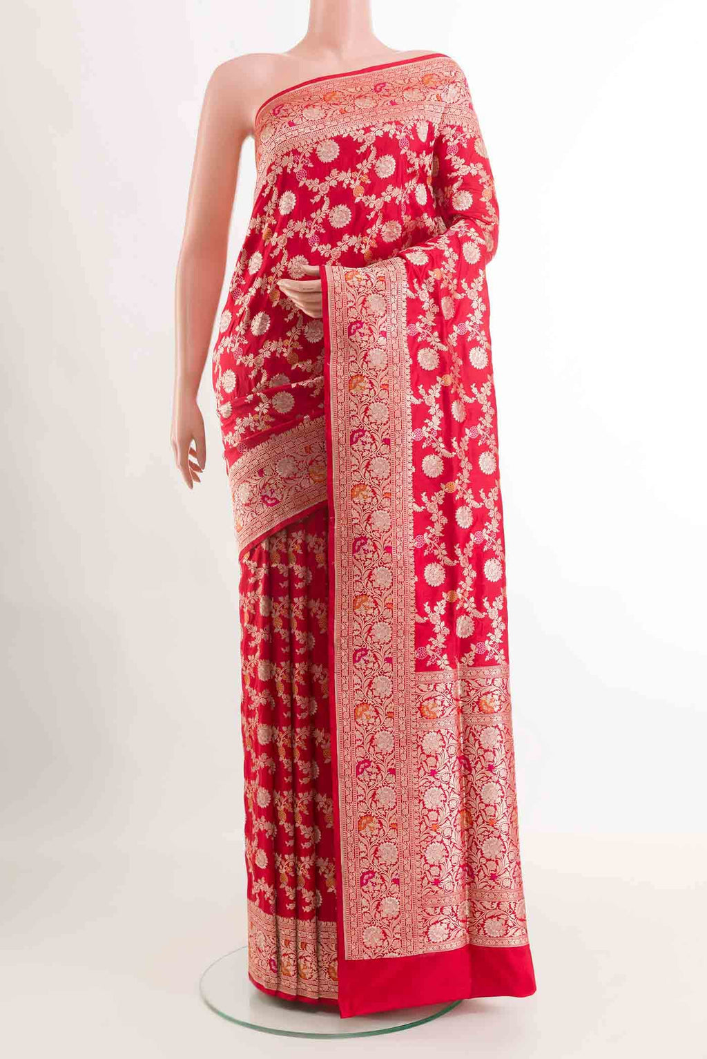 Red Banarasi Silk Saree