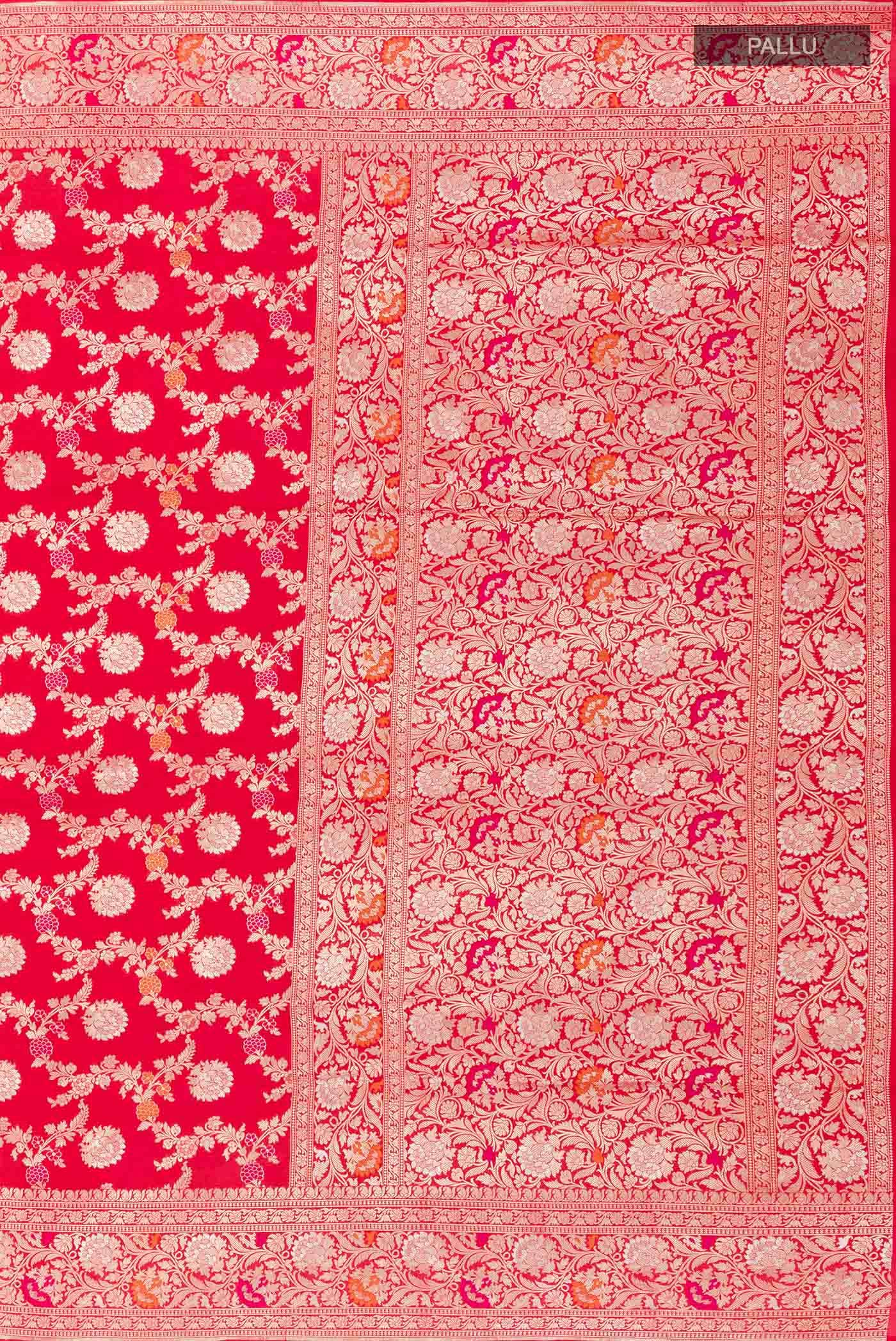 Red Banarasi Silk Saree