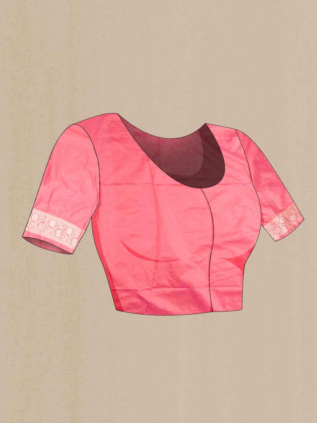 Pink Banarasi Silk Saree