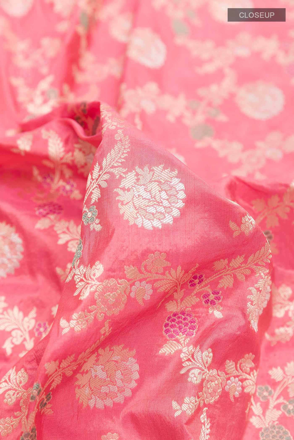 Pink Banarasi Silk Saree