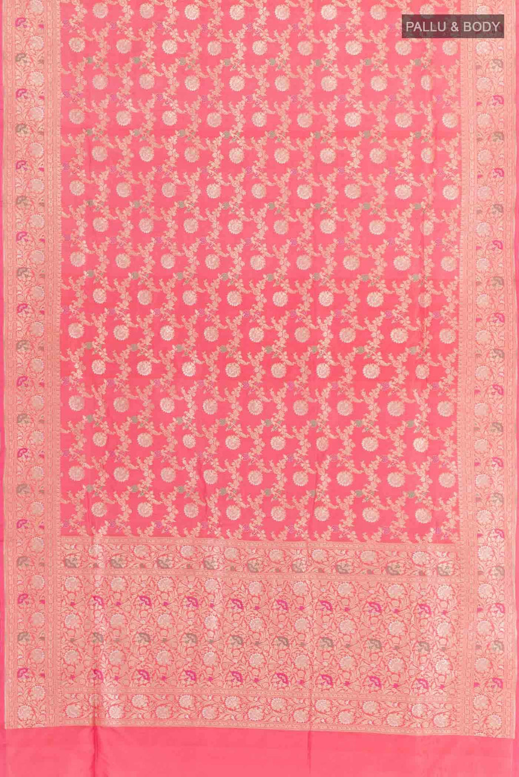 Pink Banarasi Silk Saree