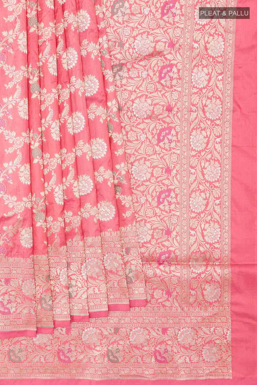 Pink Banarasi Silk Saree