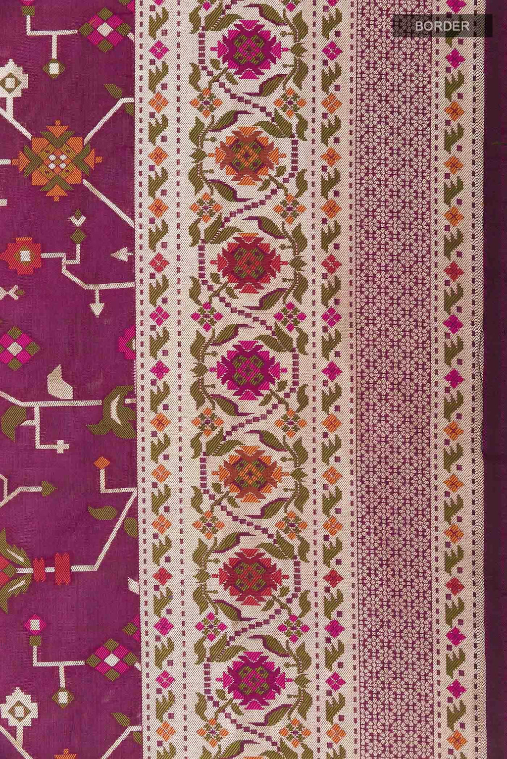 Purple Banarasi Silk Saree