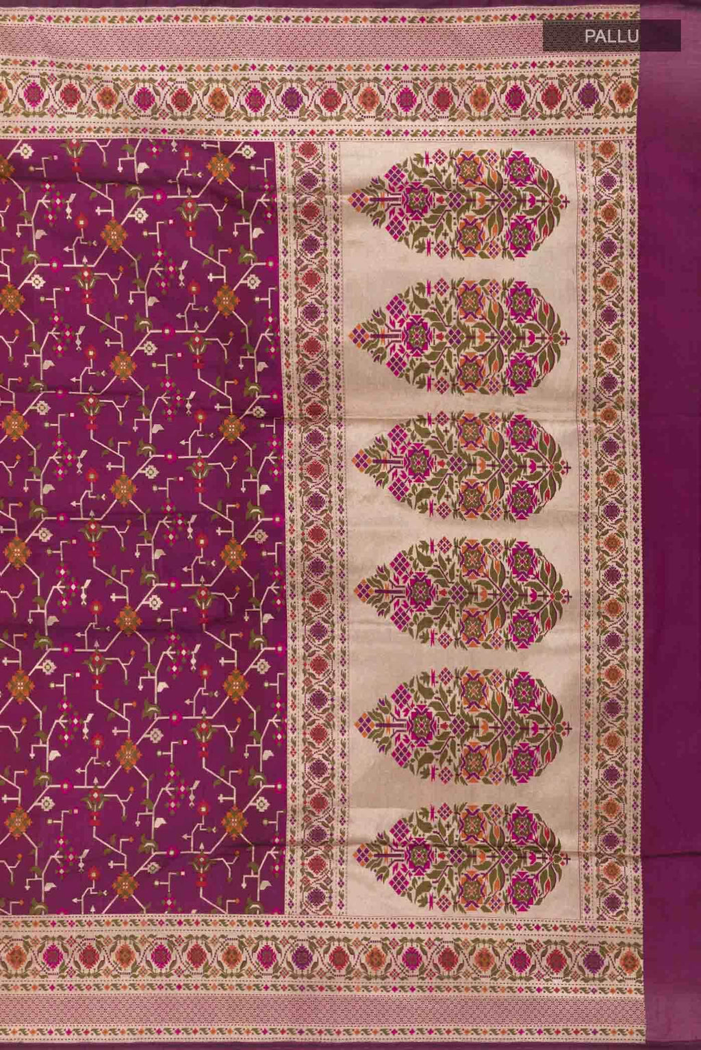 Purple Banarasi Silk Saree