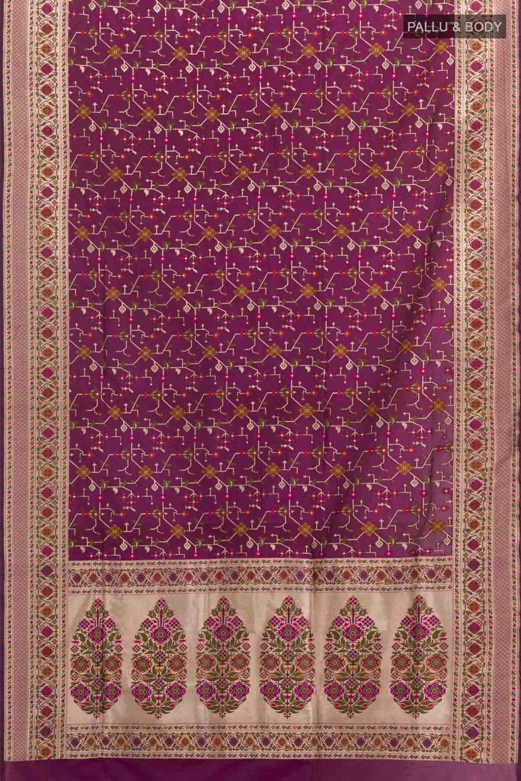 Purple Banarasi Silk Saree