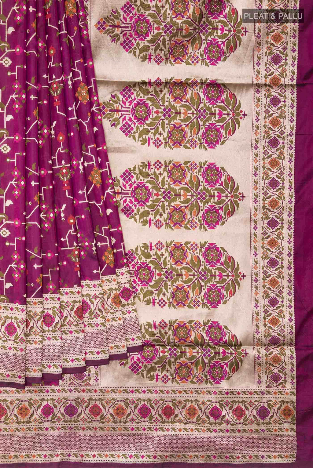 Purple Banarasi Silk Saree