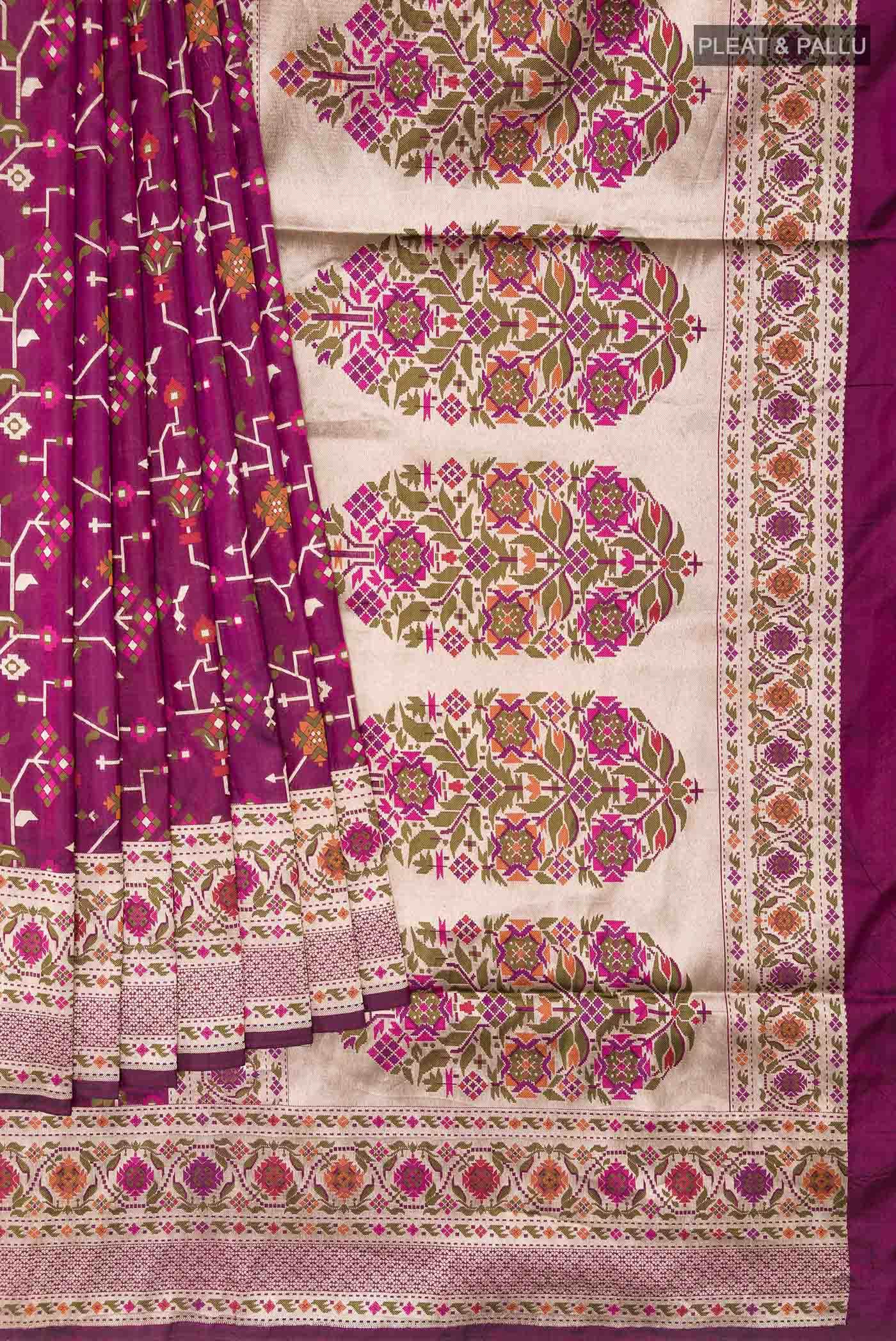 Purple Banarasi Silk Saree