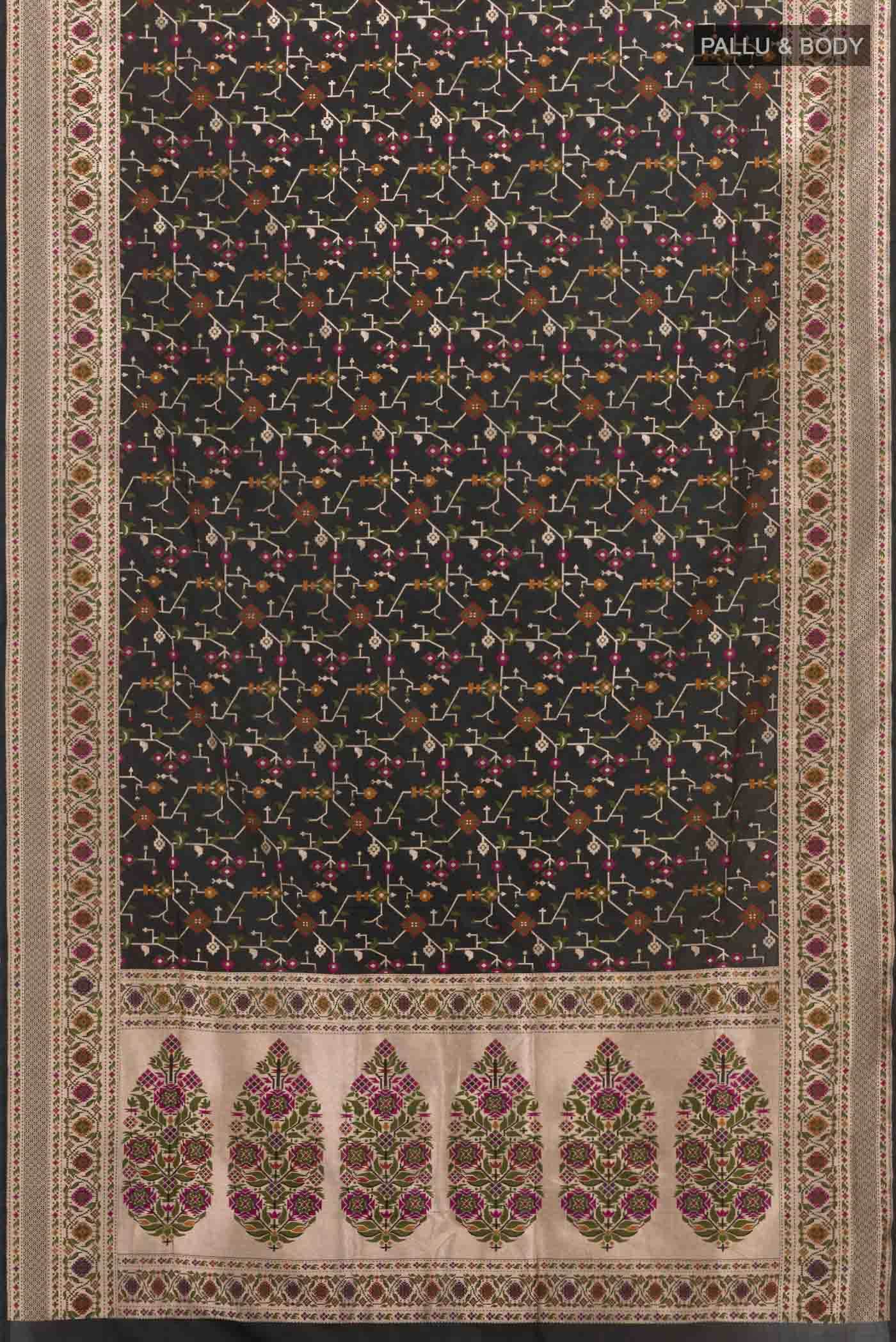 Black Banarasi Silk Saree