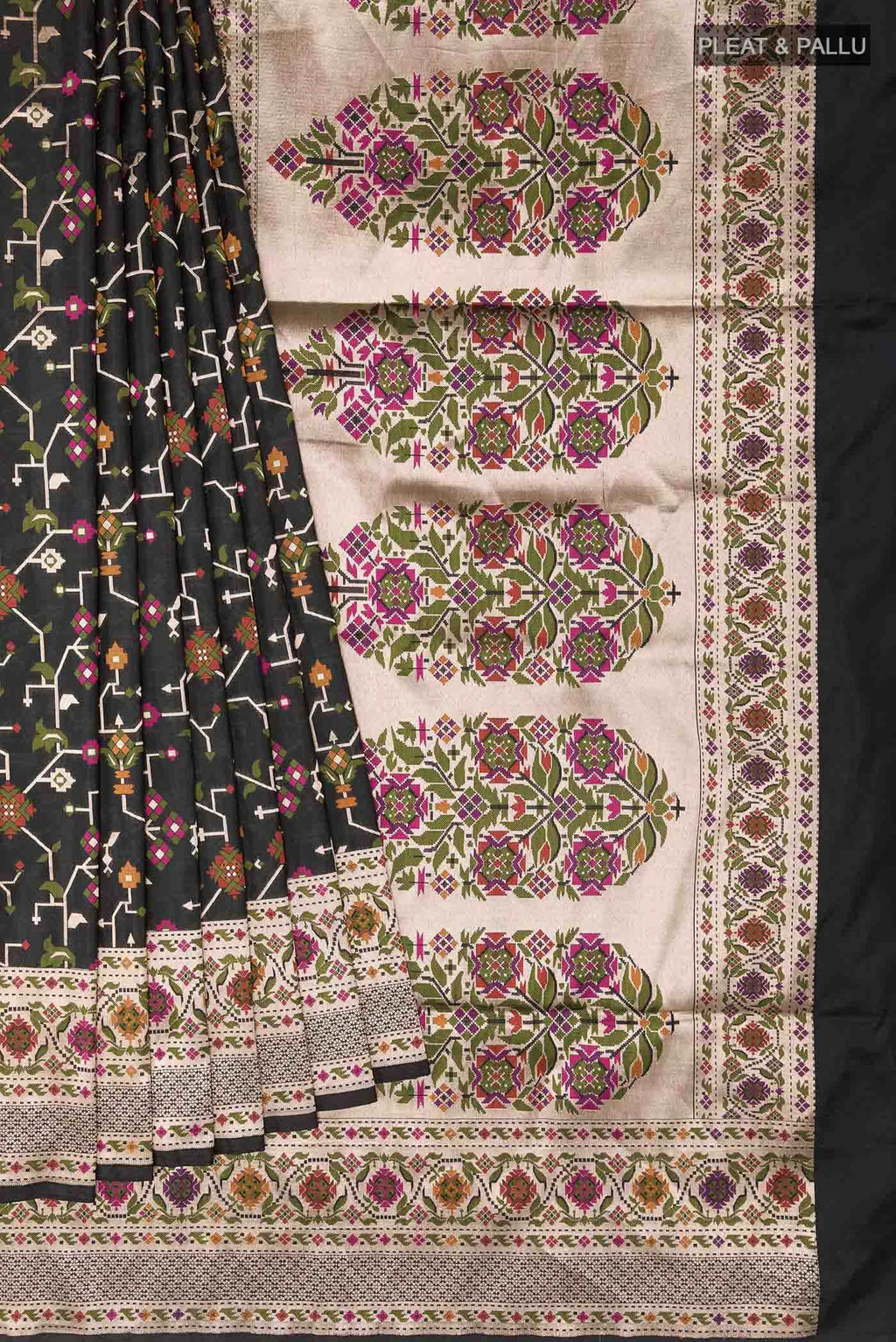 Black Banarasi Silk Saree