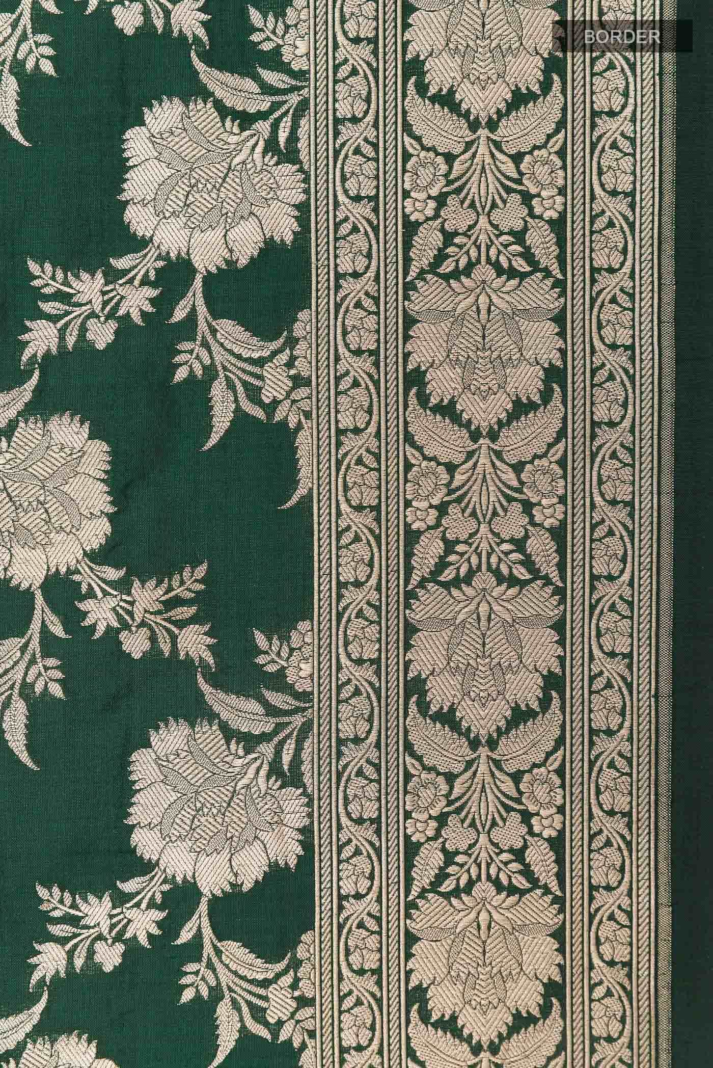 Green Banarasi Silk Saree