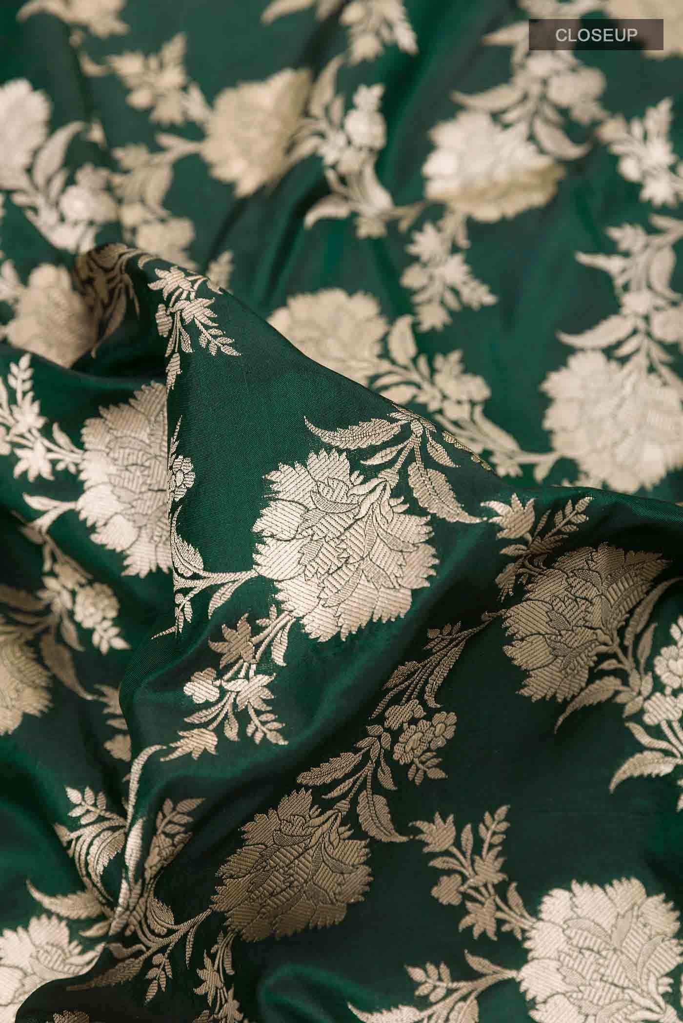 Green Banarasi Silk Saree