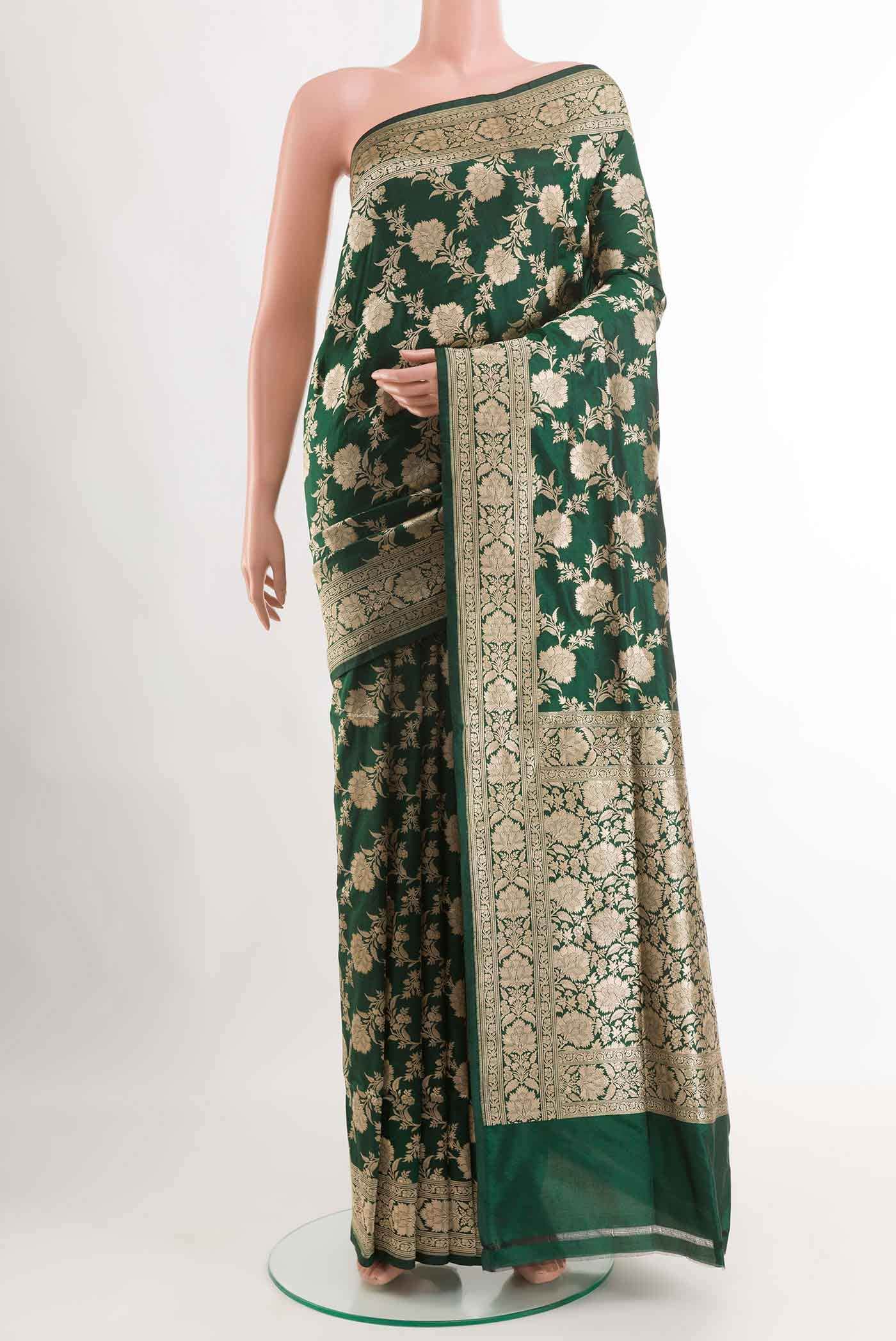 Green Banarasi Silk Saree