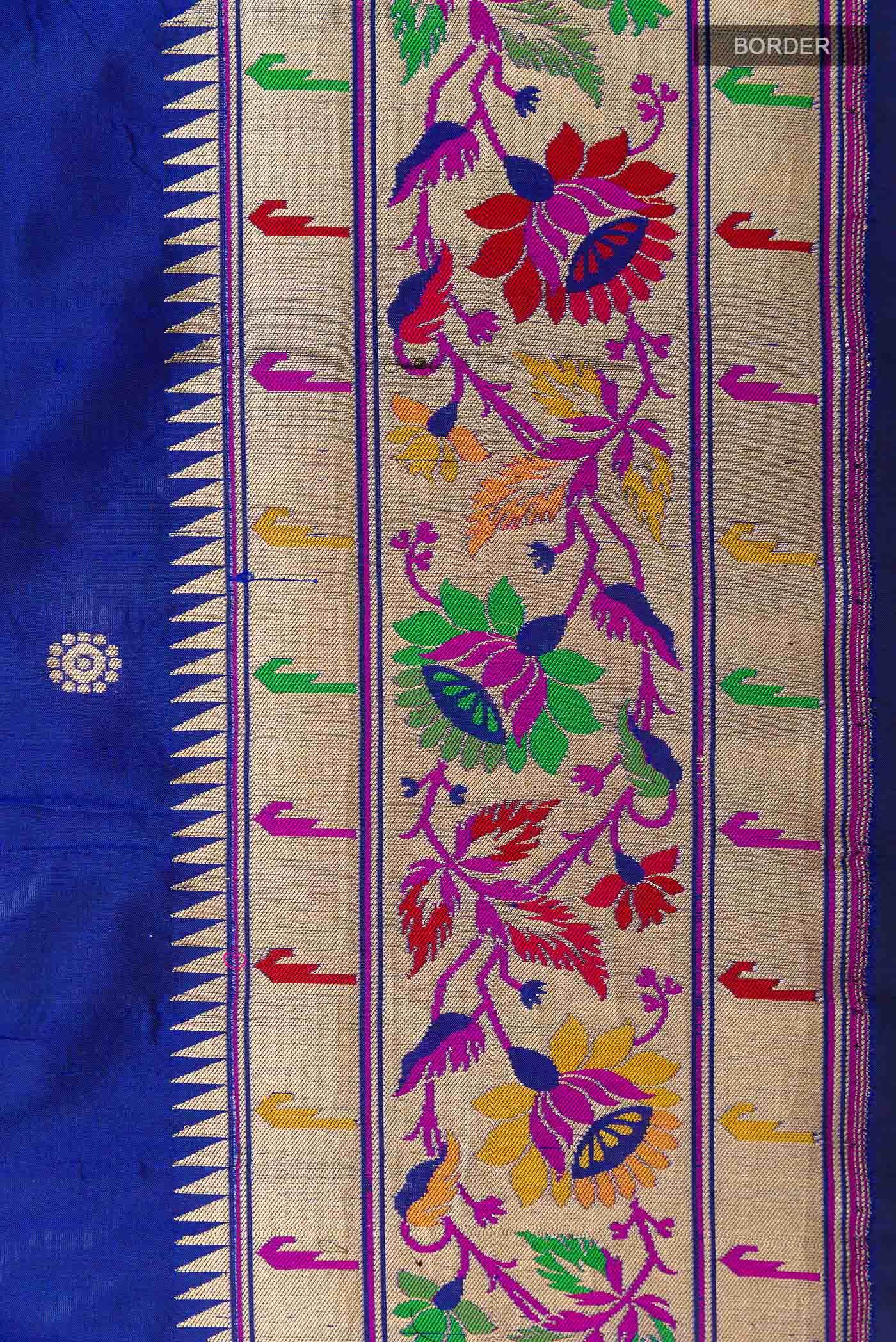 Blue Banarasi Silk Saree