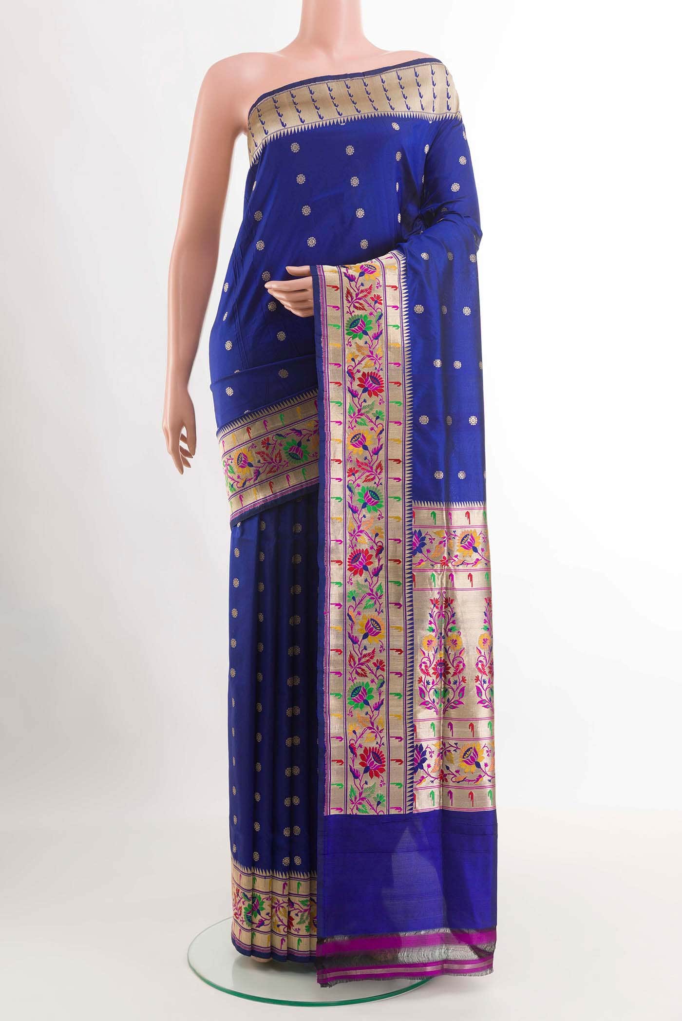 Blue Banarasi Silk Saree