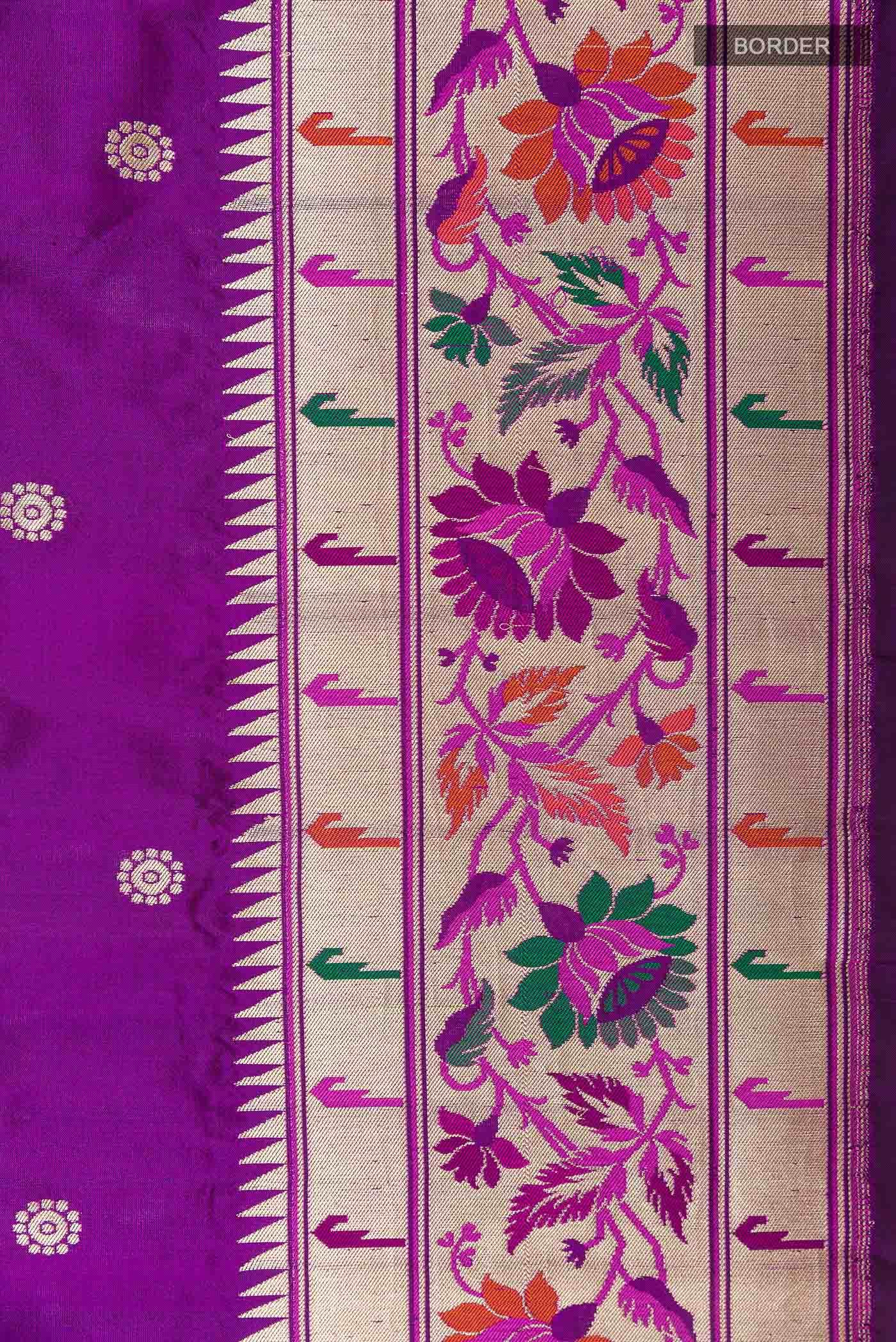 Purple Banarasi Silk Saree