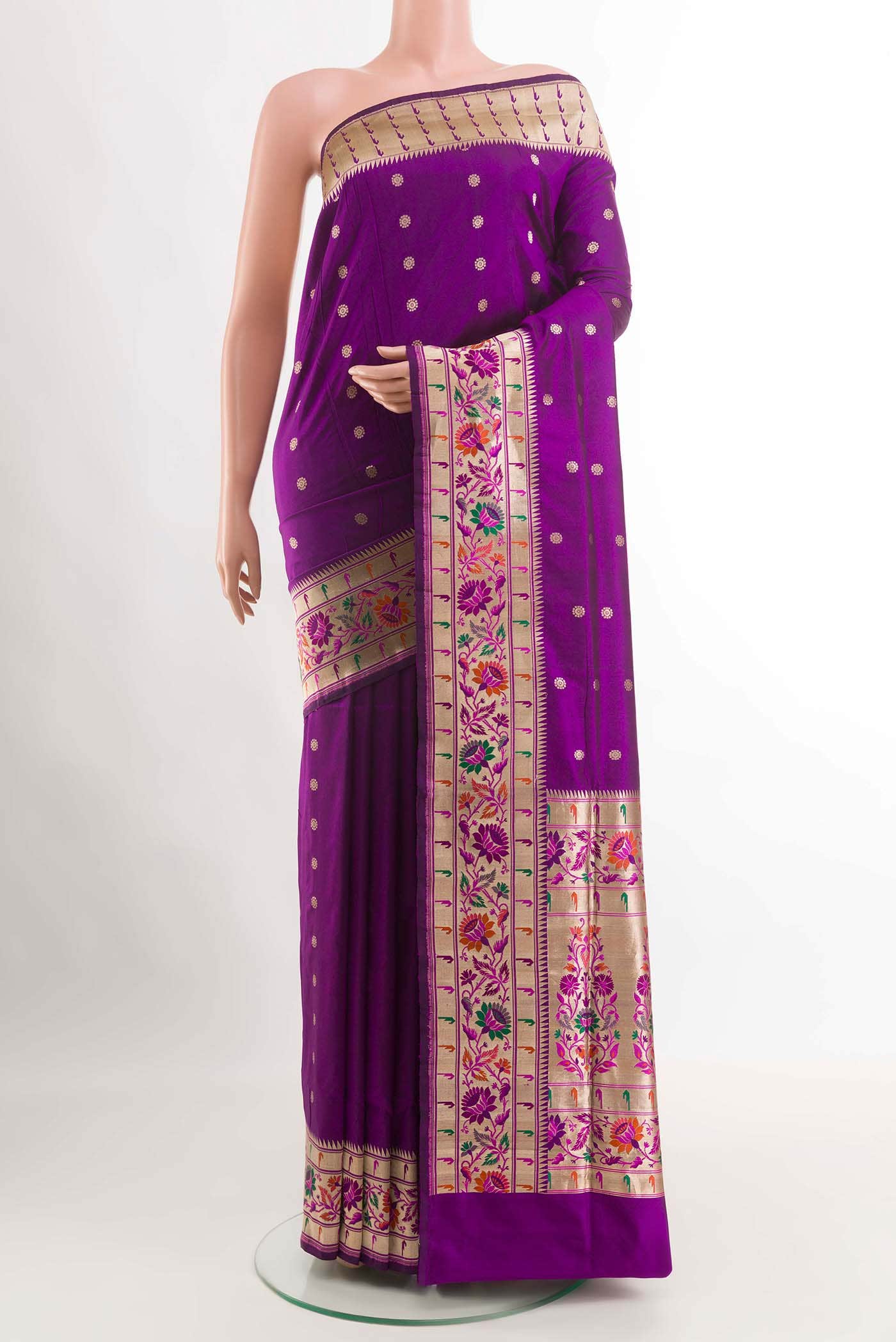 Purple Banarasi Silk Saree