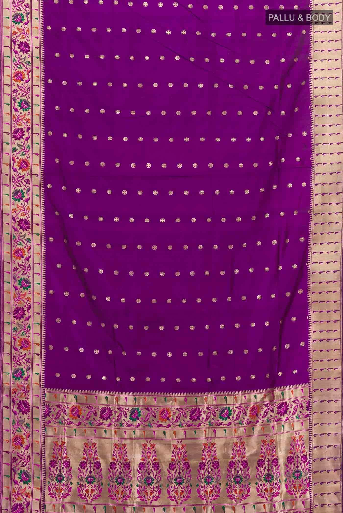 Purple Banarasi Silk Saree