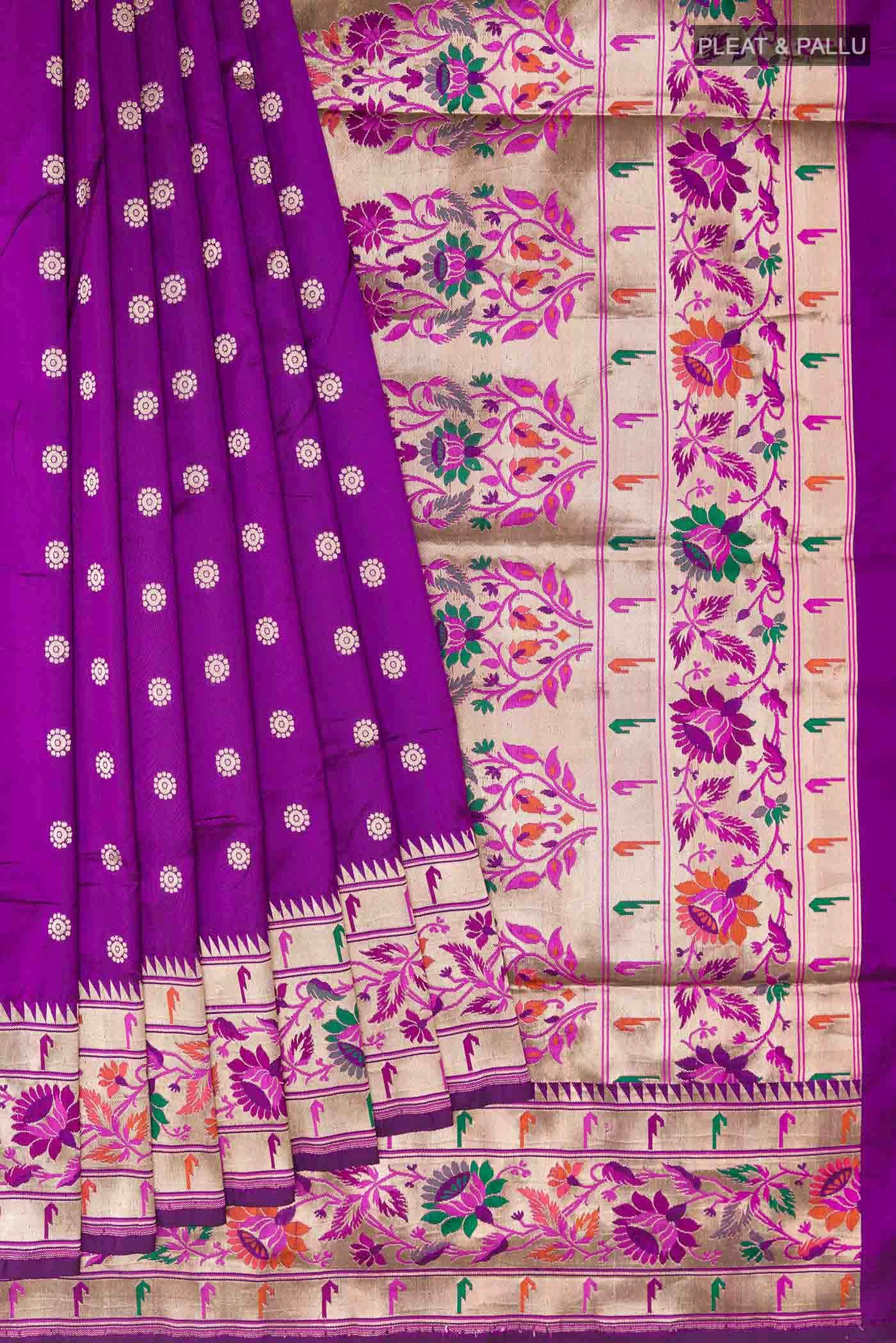 Purple Banarasi Silk Saree