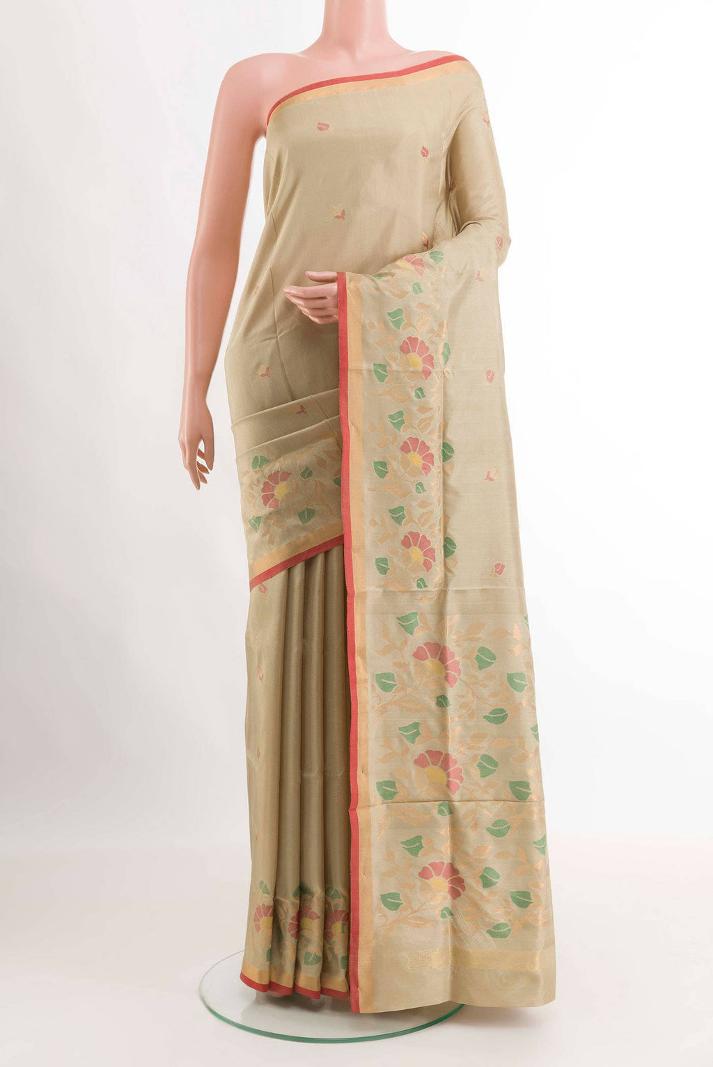 Beige Uppada Silk Saree