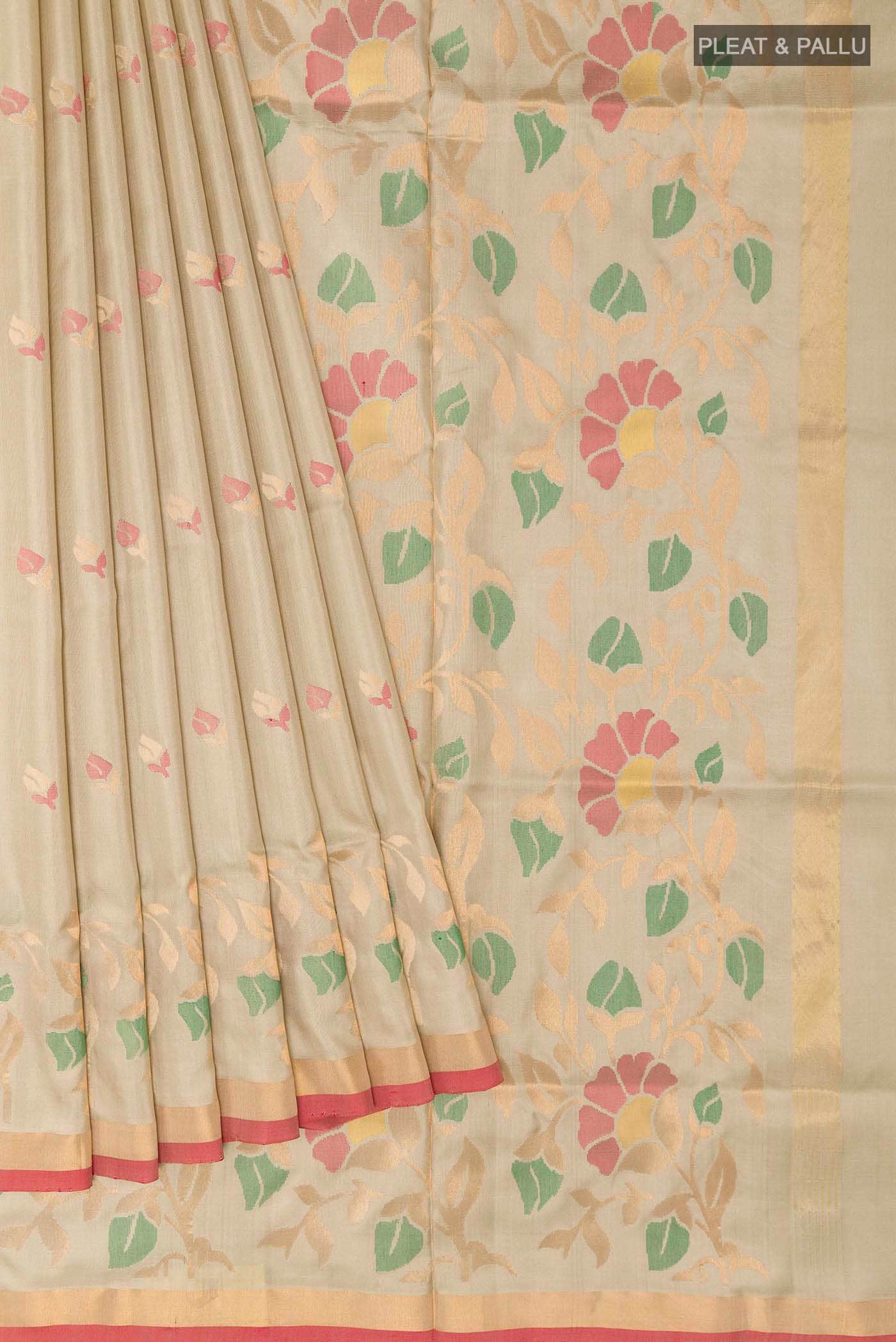 Beige Uppada Silk Saree