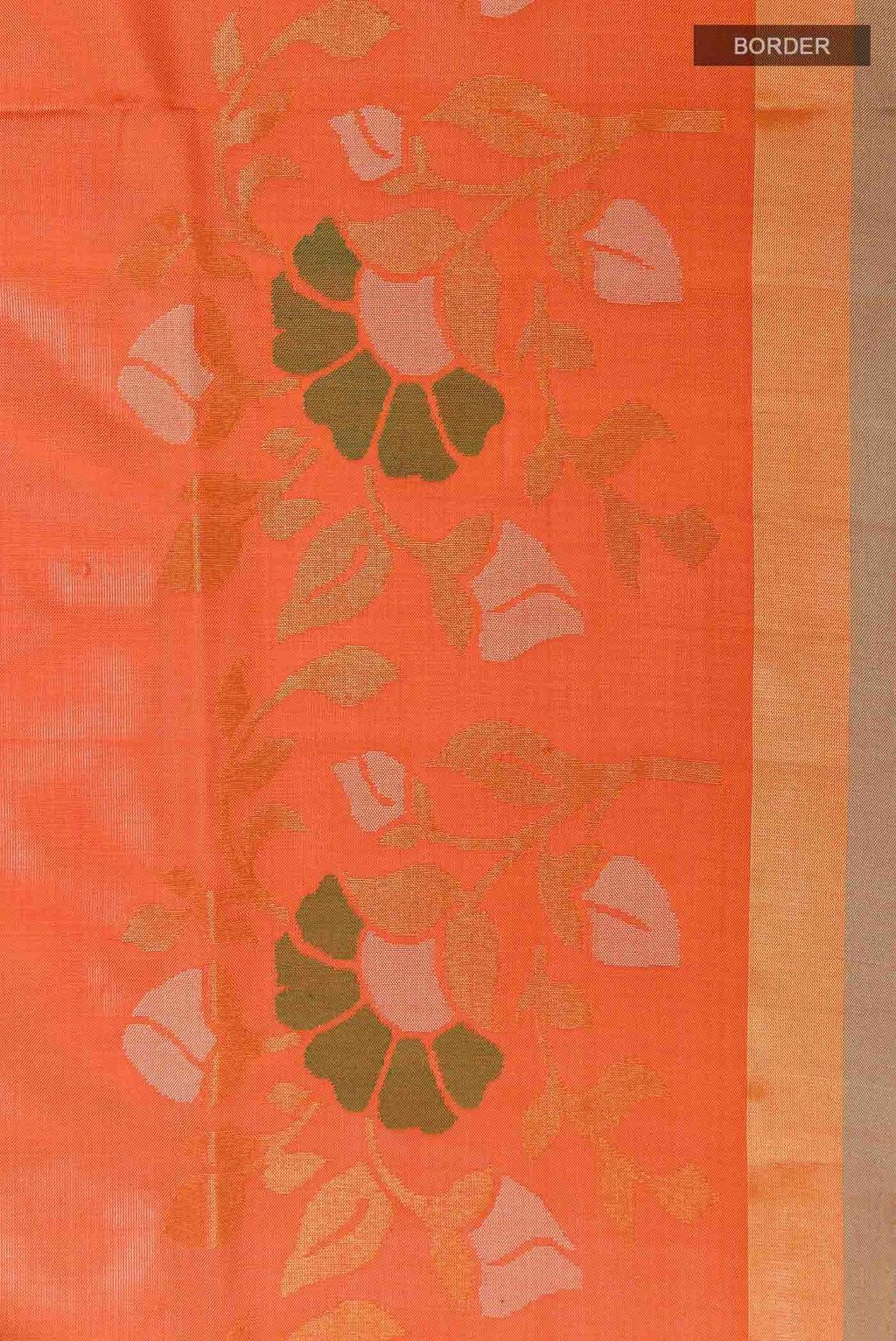 Orange Uppada Silk Saree