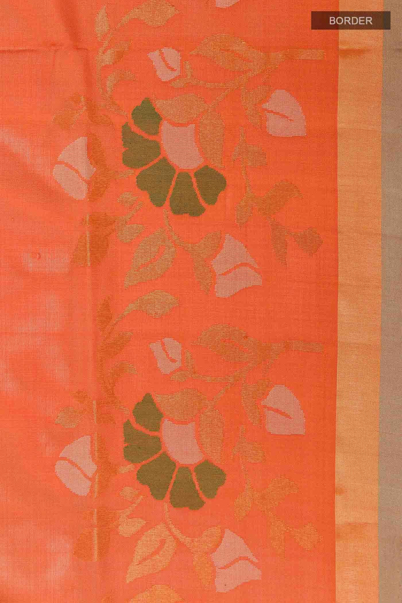 Orange Uppada Silk Saree