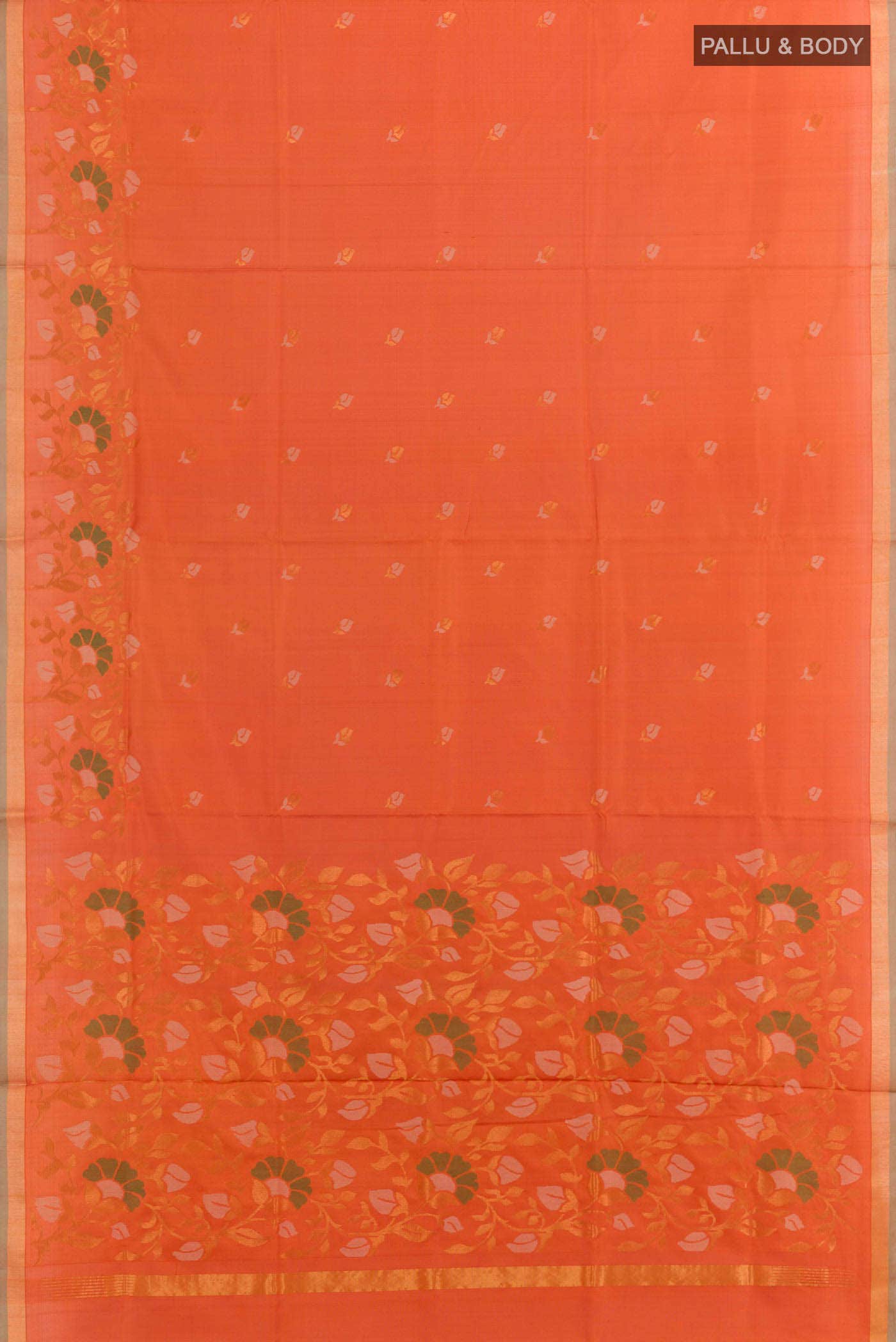 Orange Uppada Silk Saree