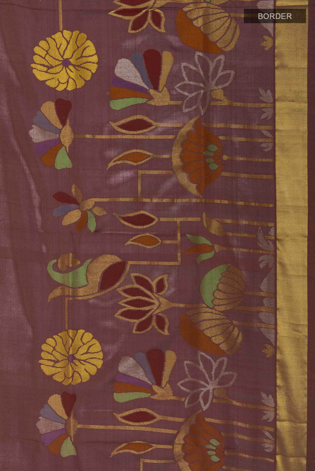 Brown Uppada Silk Saree