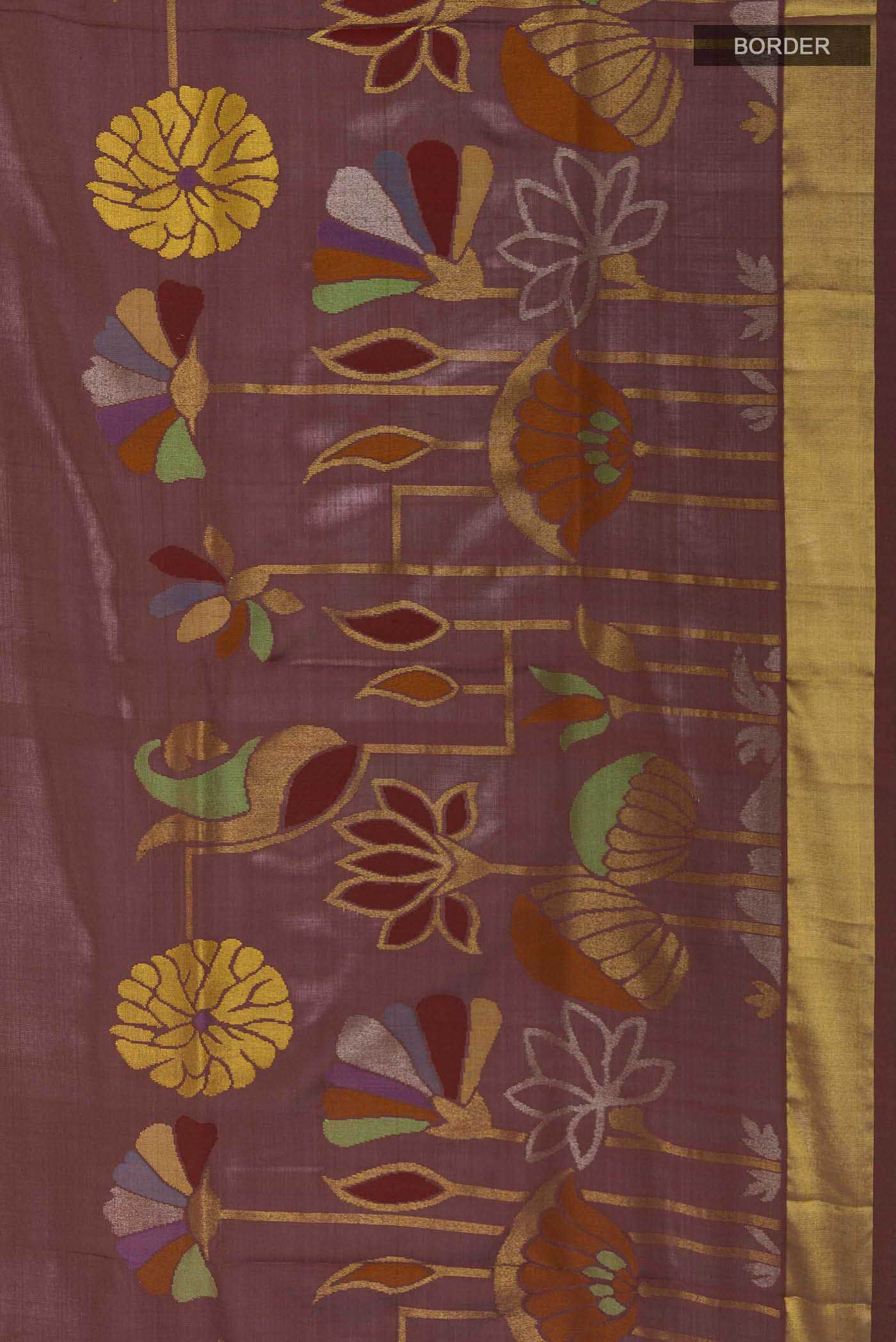 Brown Uppada Silk Saree