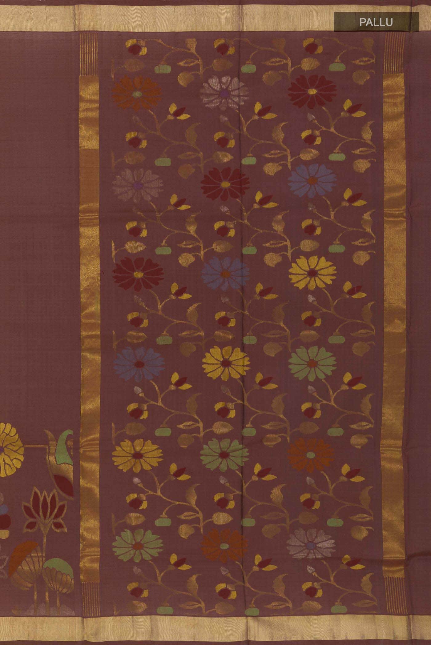 Brown Uppada Silk Saree
