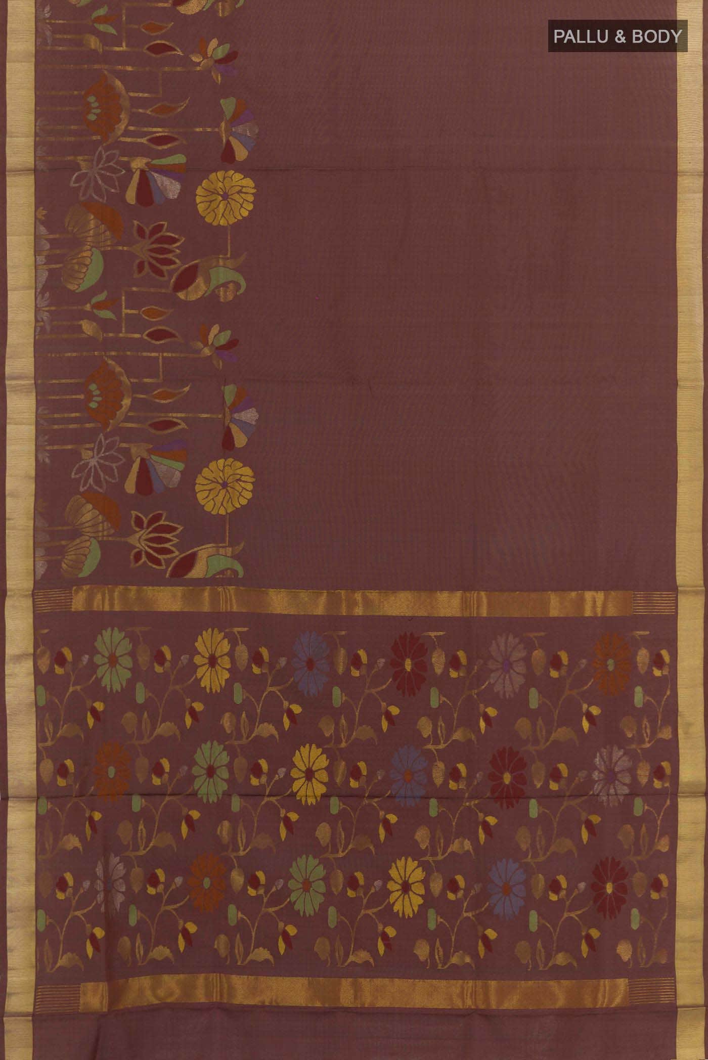 Brown Uppada Silk Saree