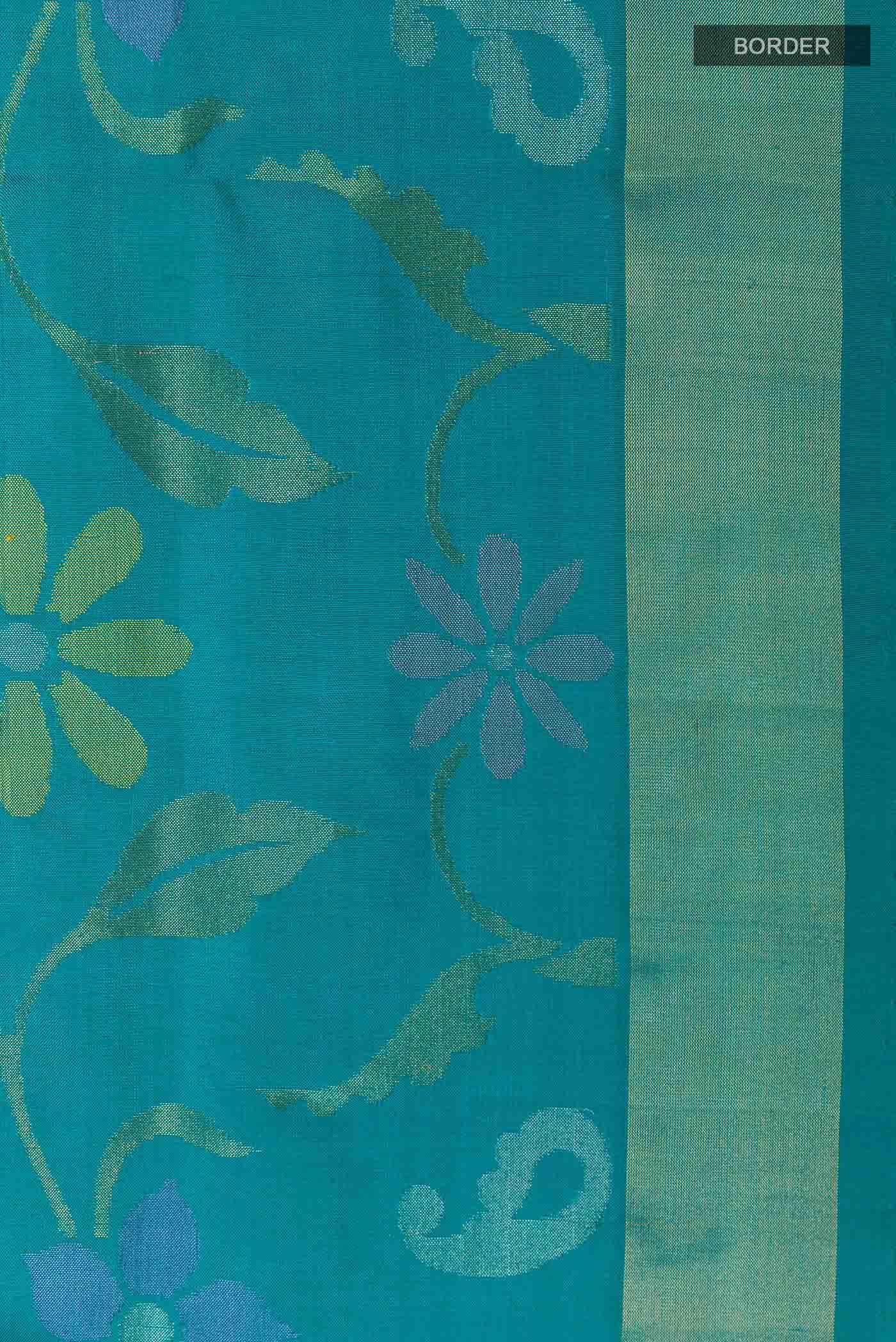 Turquoise Uppada Silk Saree