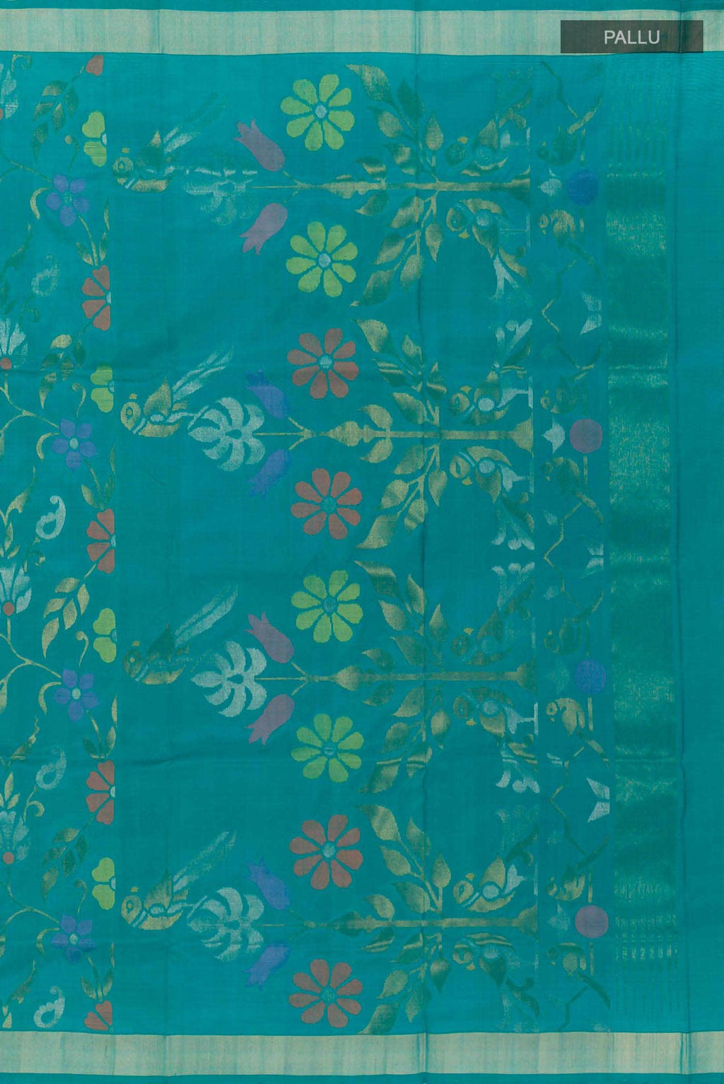Turquoise Uppada Silk Saree