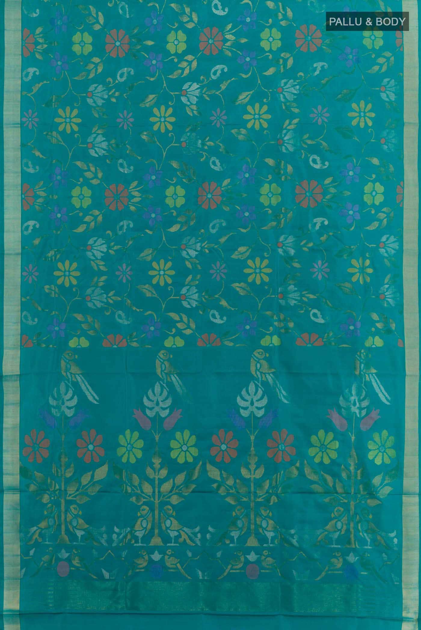 Turquoise Uppada Silk Saree