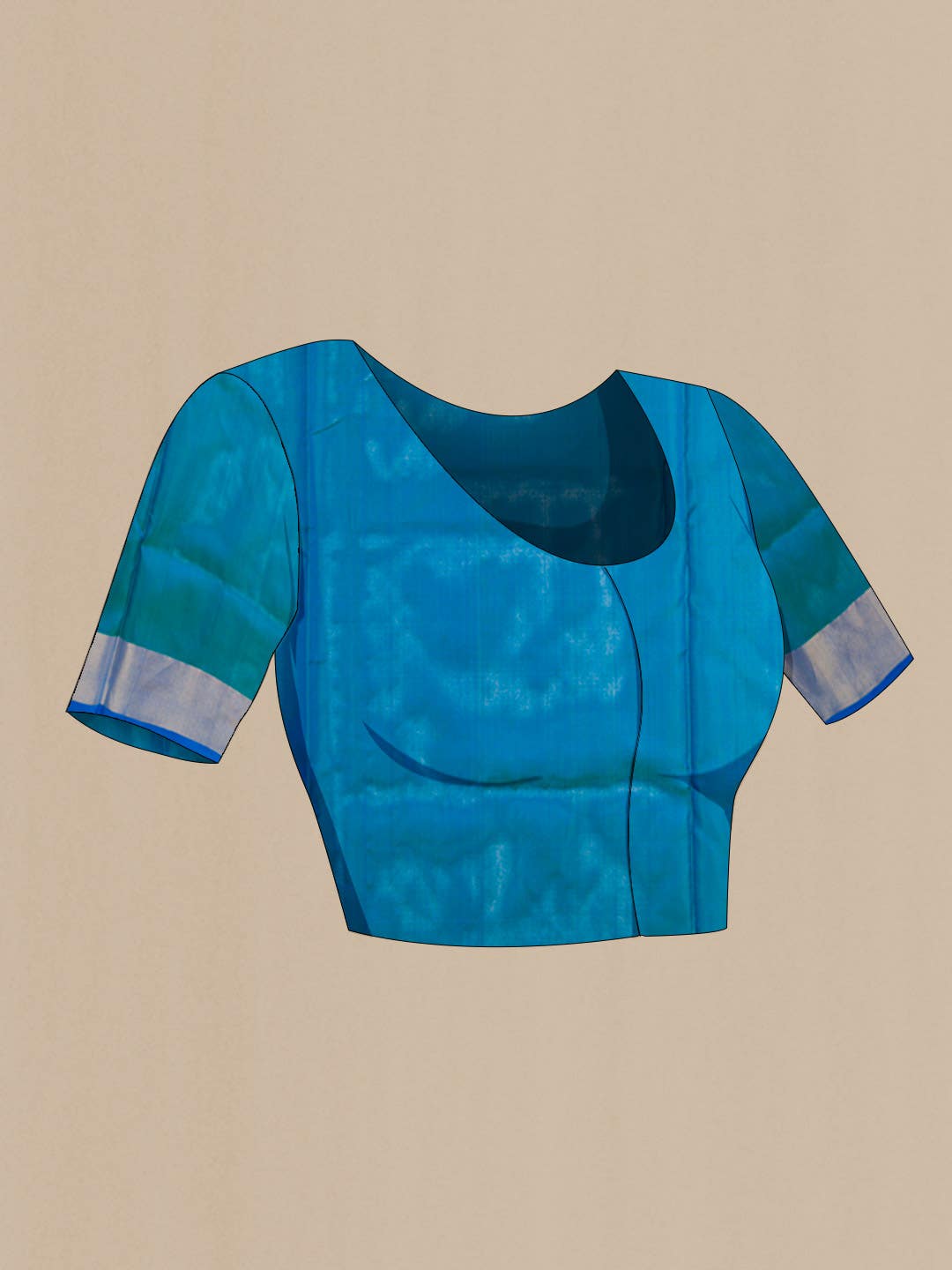 Peacock Blue Uppada Silk Saree