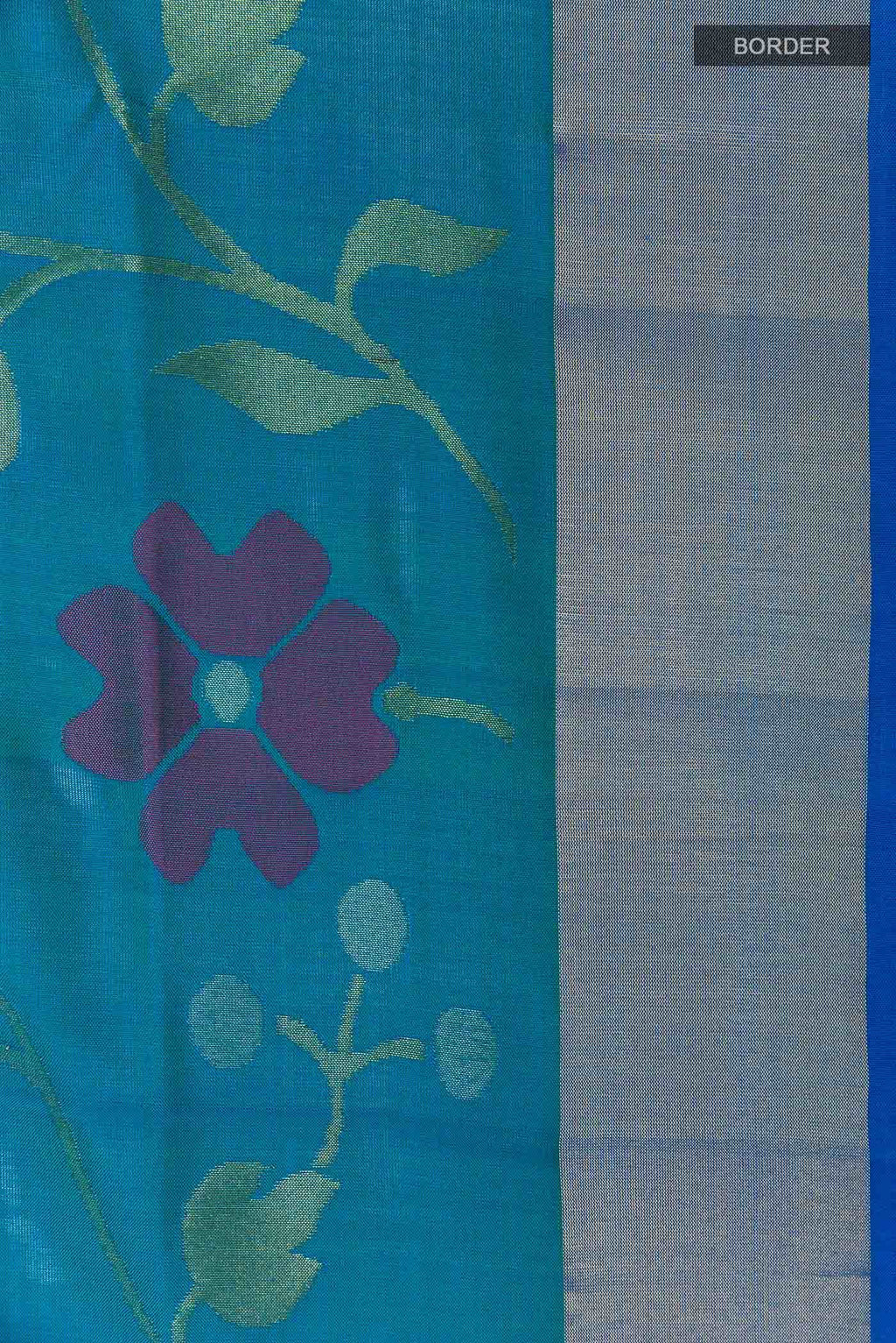 Peacock Blue Uppada Silk Saree
