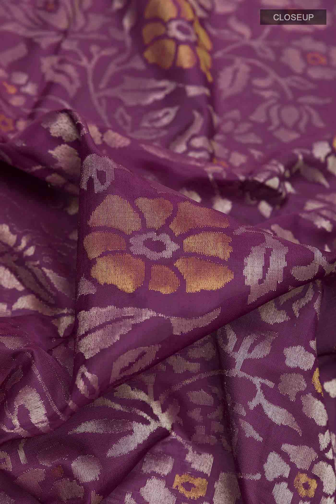 Purple Uppada Silk Saree