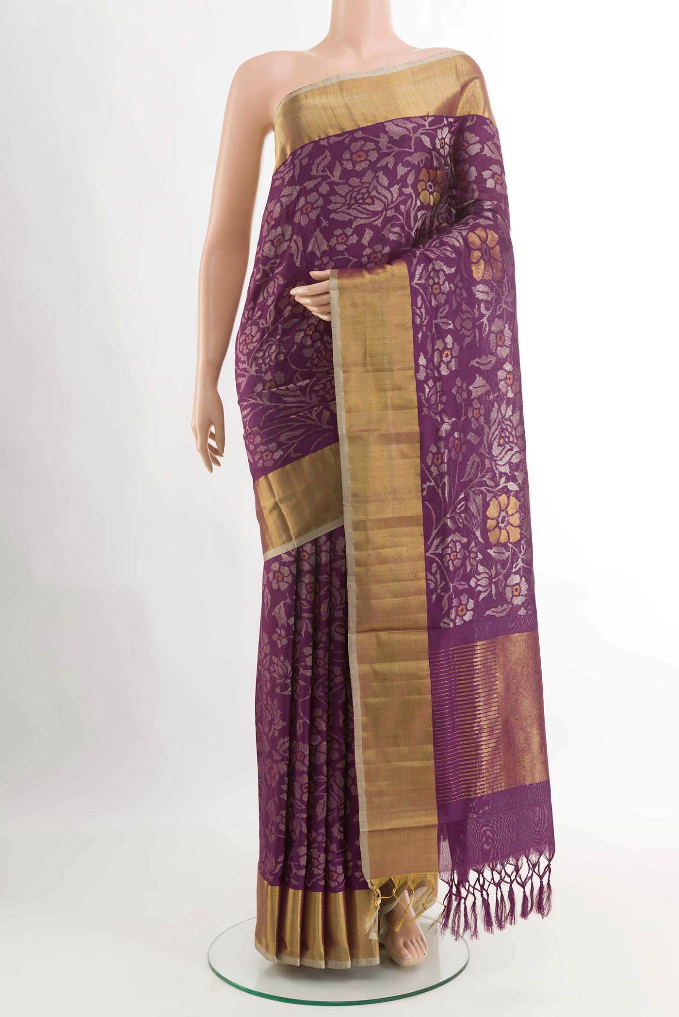 Purple Uppada Silk Saree