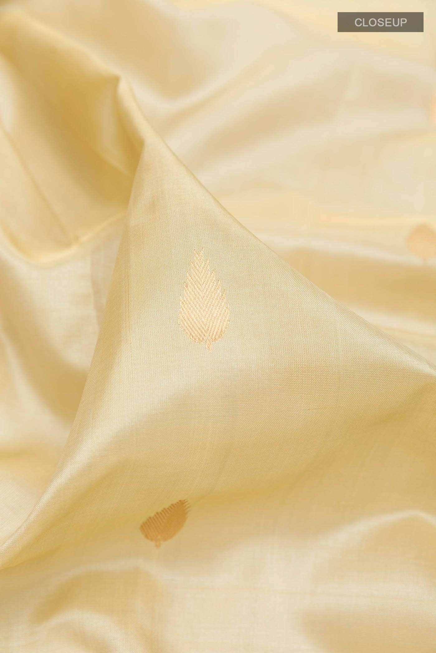 Beige Blended Kora Cotton Saree