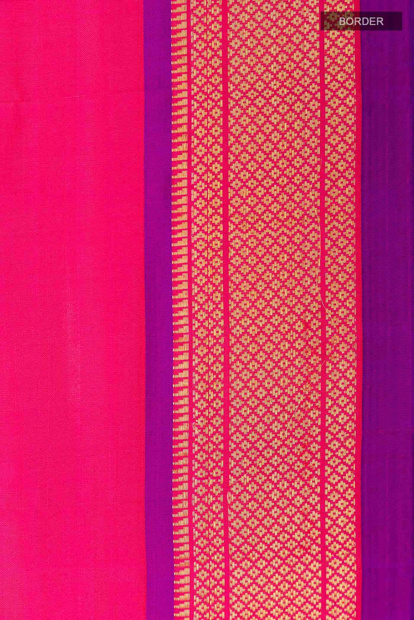 Pink Dual Tone Paithani Silk Saree