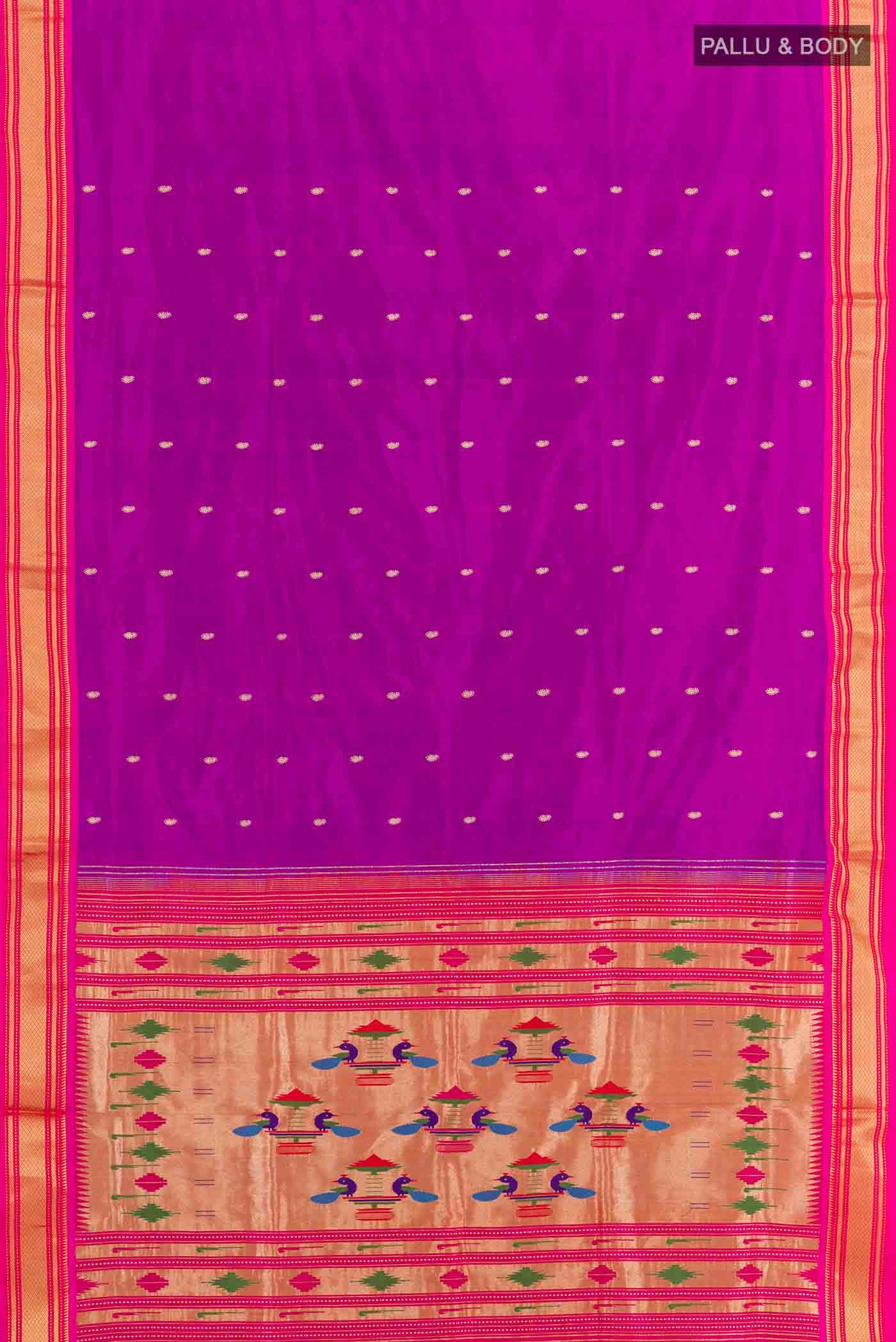 Purple Paithani Silk Saree