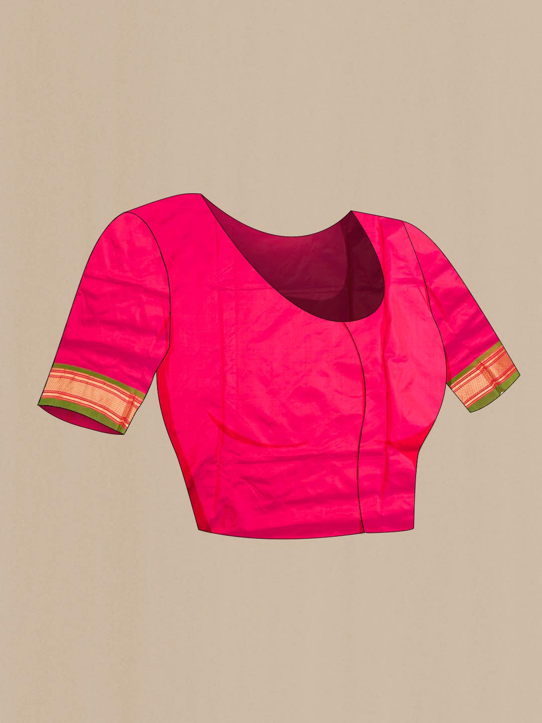 Pink Paithani Silk Saree