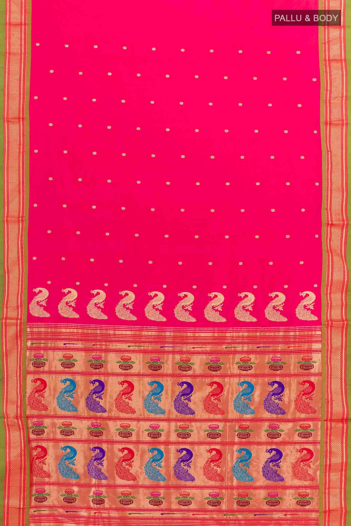 Pink Paithani Silk Saree
