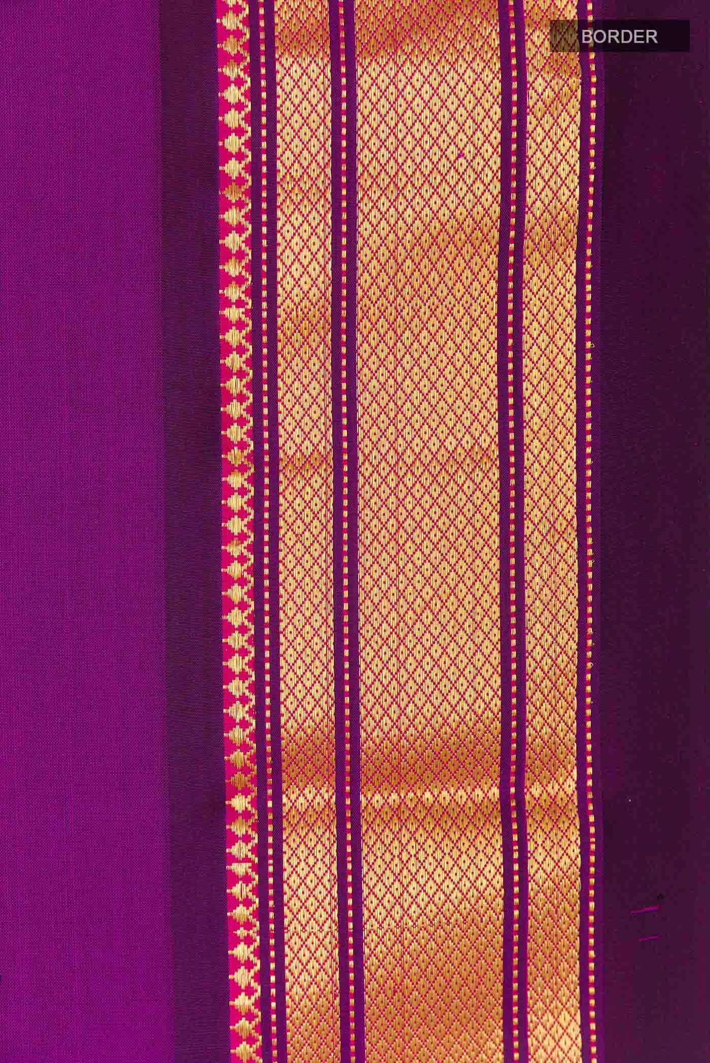 Purple Dual Tone Paithani Silk Saree
